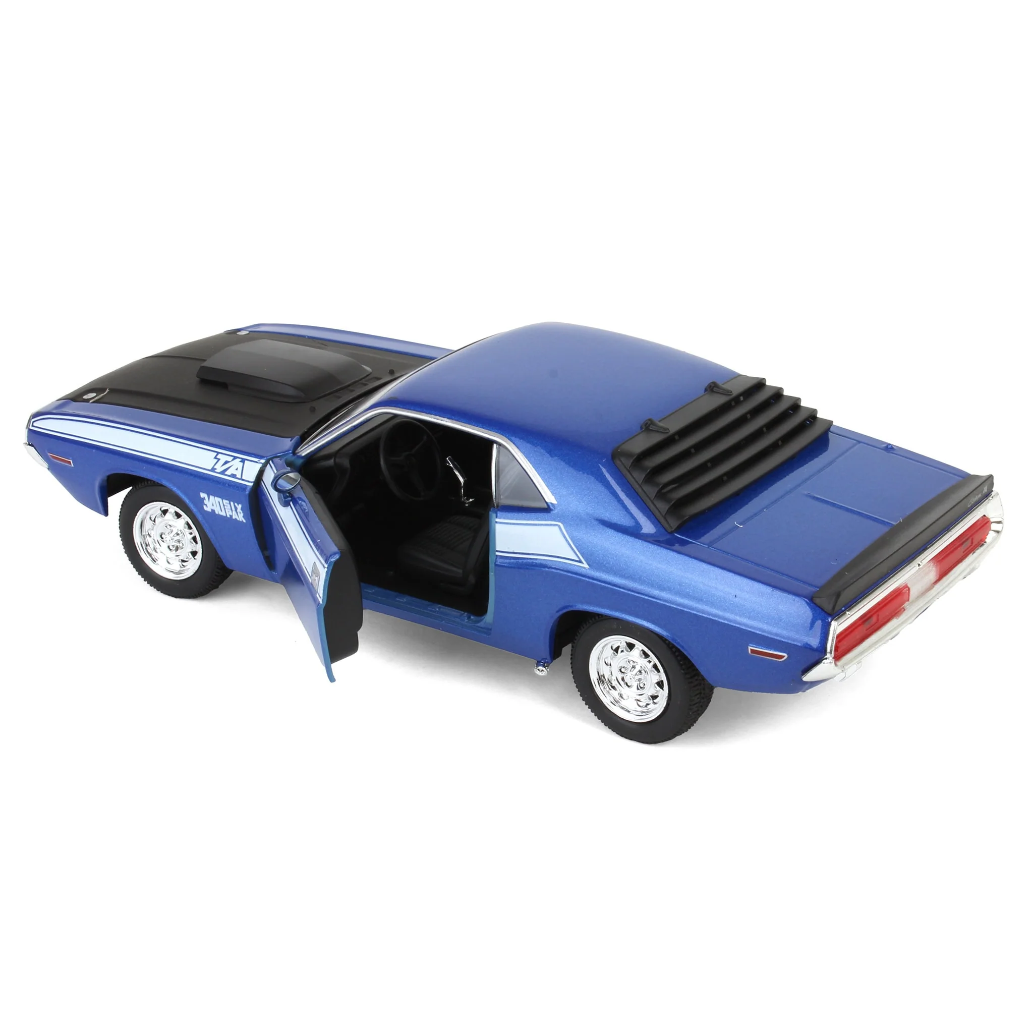 1/24 Blue 1970 Dodge Challenger T/A 340 Six Pak Car by First Gear - Image 4