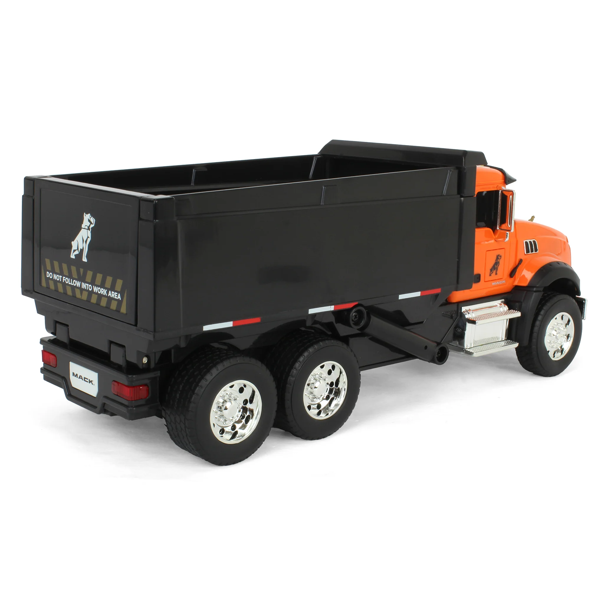 1/24 Durable Plastic Mack Granite Dump Truck with Lights & Sounds - Image 3