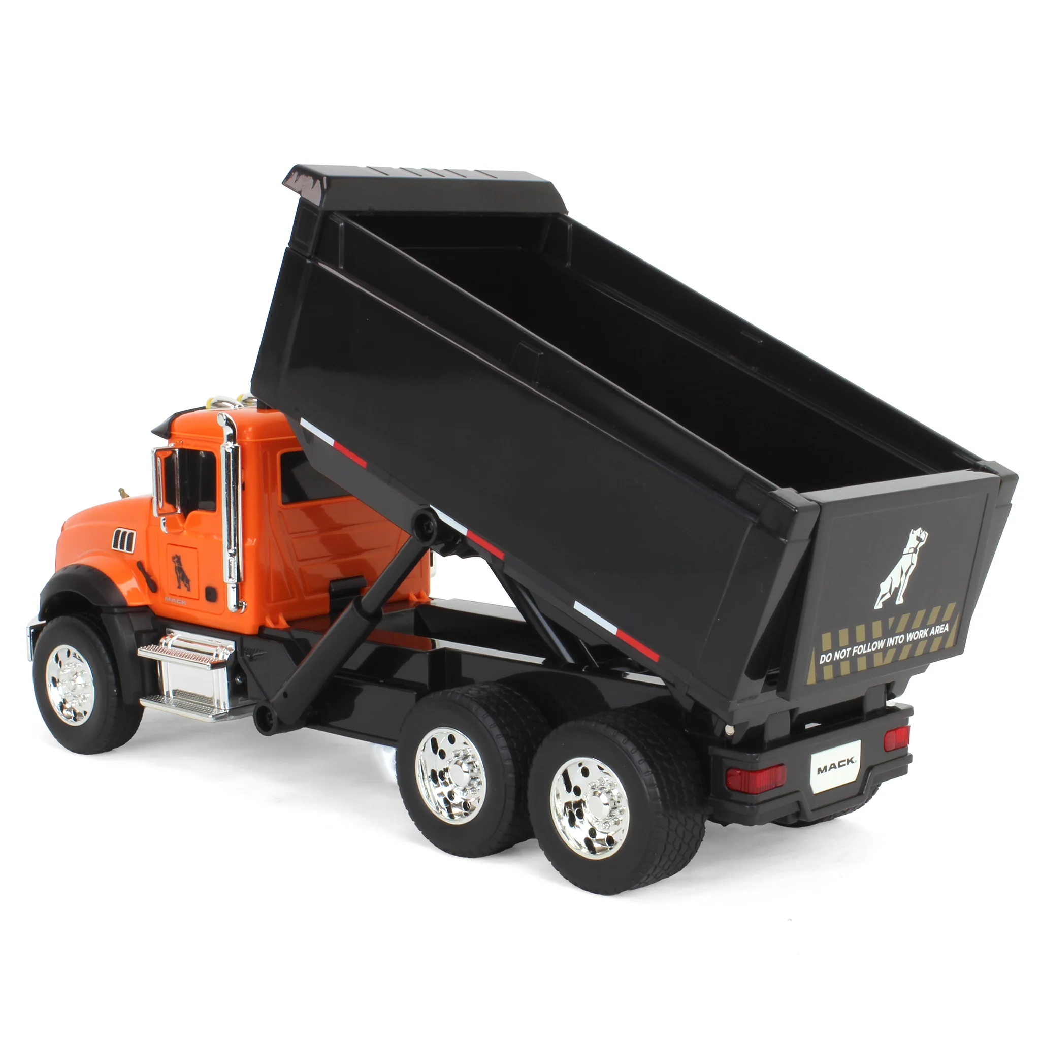 1/24 Durable Plastic Mack Granite Dump Truck with Lights & Sounds - Image 4