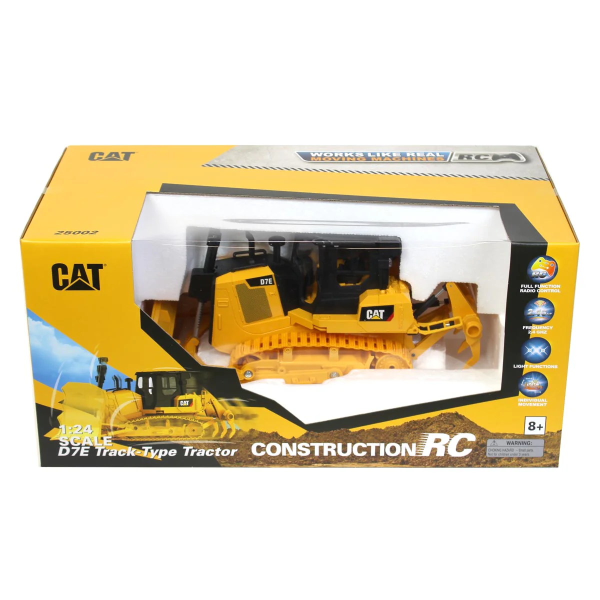 1/24 Radio Control Caterpillar D7E Track-Type Tractor Dozer, Made of Durable Plastic - Image 7