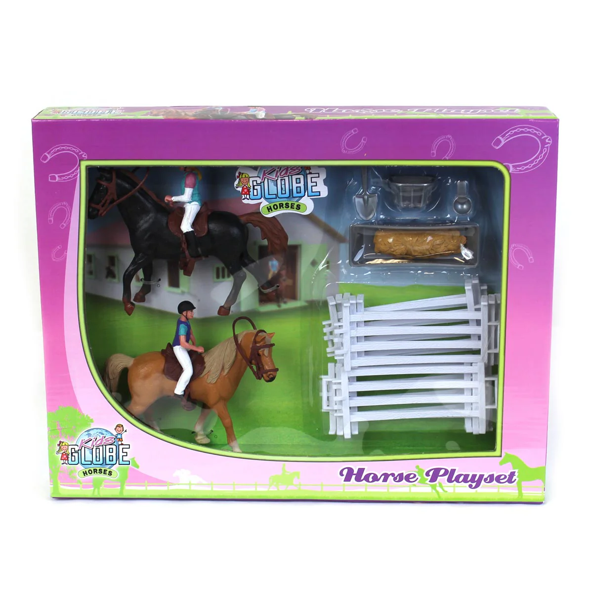 1/24 Set of 2 Horses with Riders and Accessories by Kids Globe - Image 2