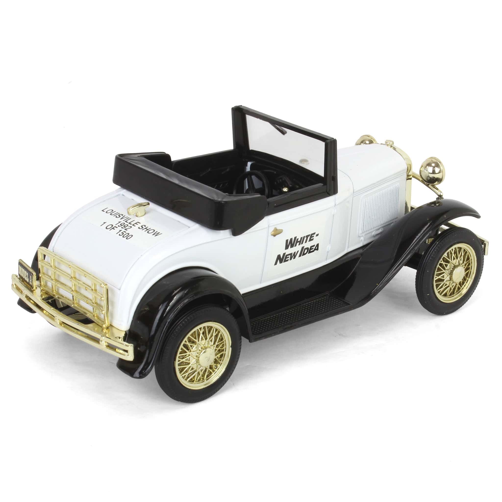 1/25 Ford Model A Roadster Bank, White New Idea, 1992 Louisville - Image 3