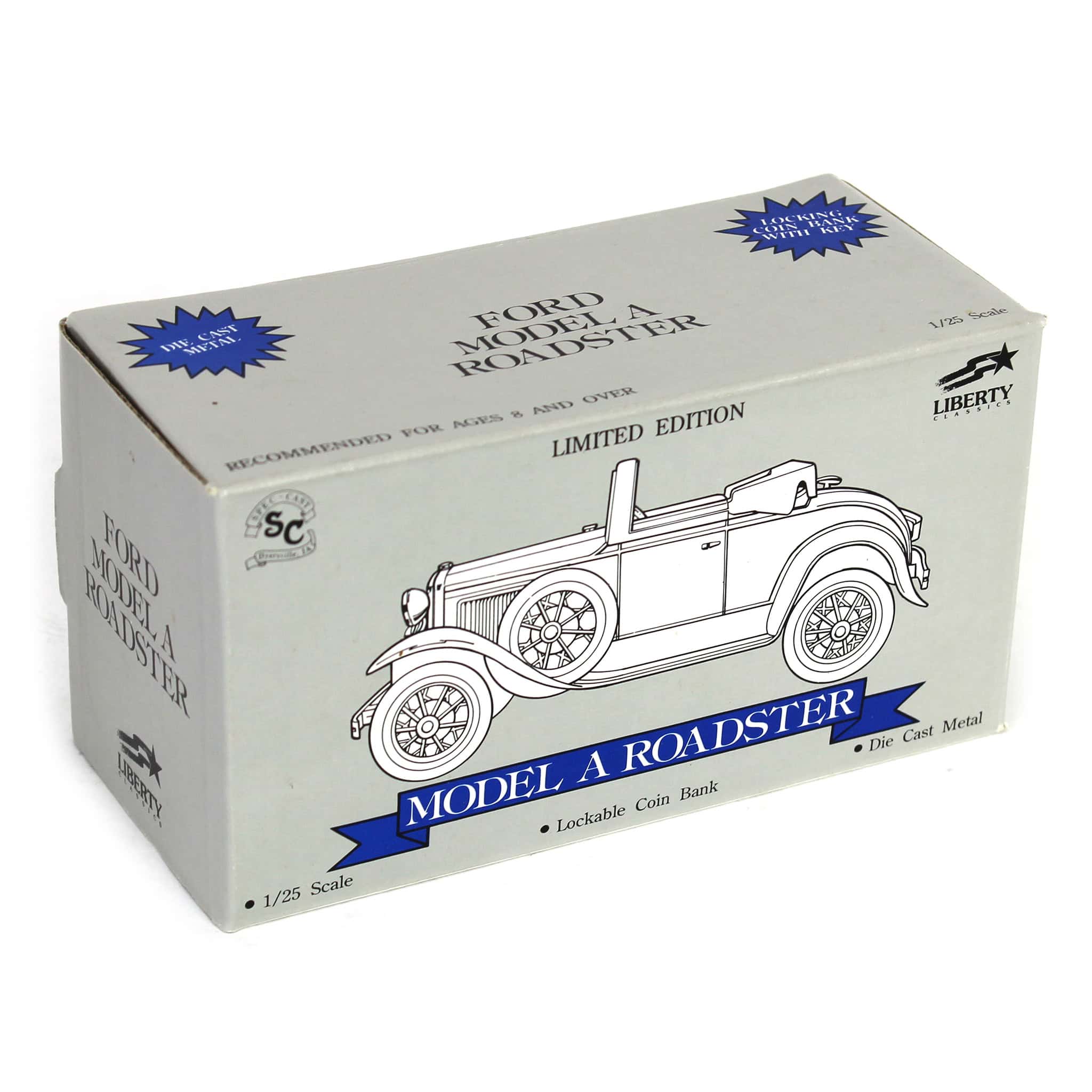 1/25 Ford Model A Roadster Bank, White New Idea, 1992 Louisville - Image 5