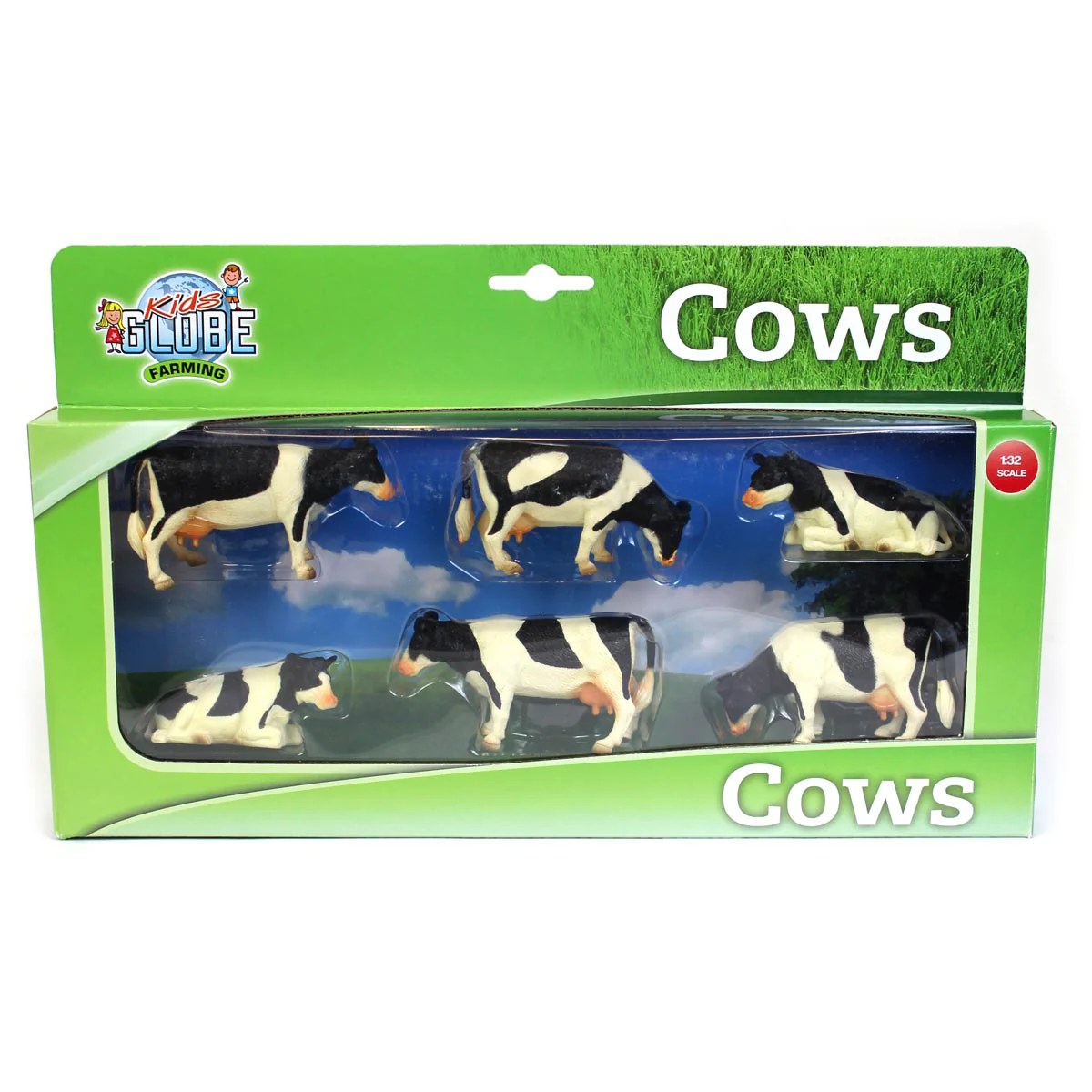 1/32 6 Piece Black and White Cow Set - Image 2