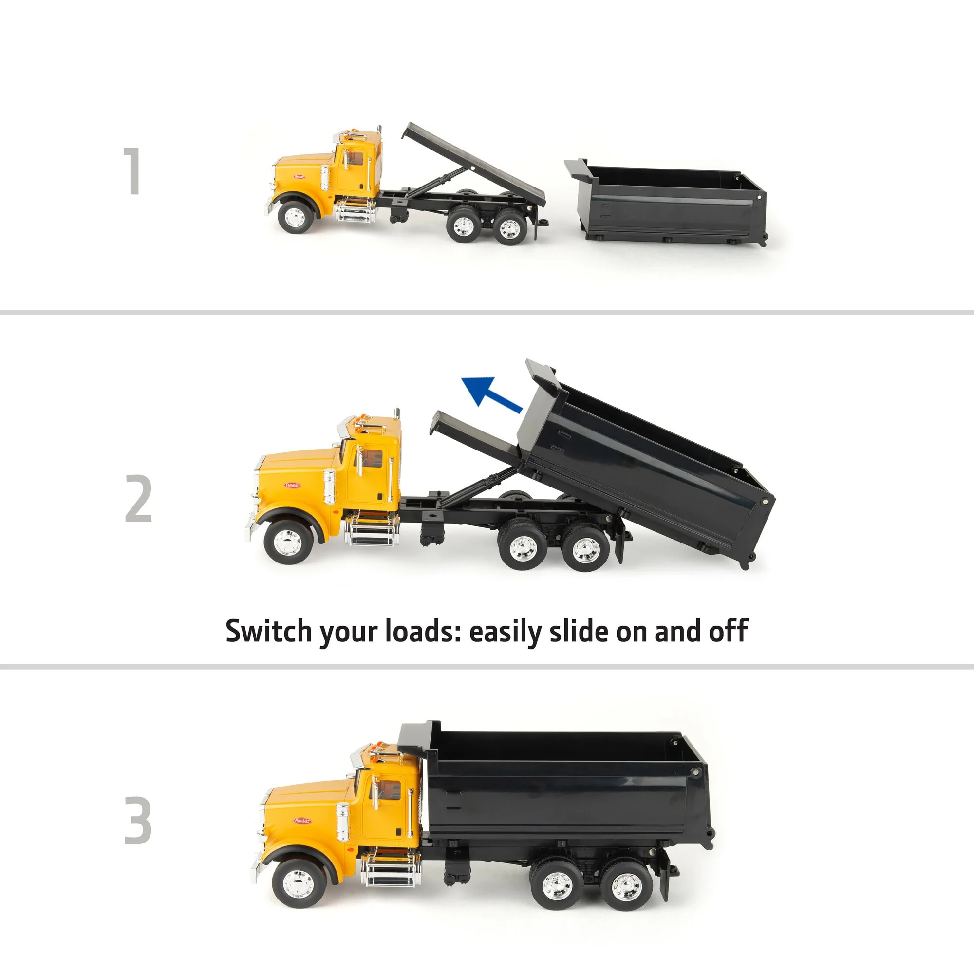 1/32 Switch 'n Load 19-Piece Construction Set with Peterbilt Truck & John Deere Skid Steer - Image 3