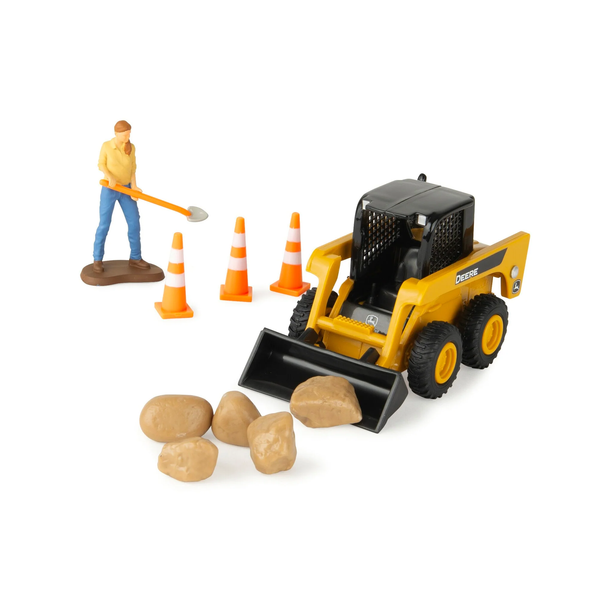 1/32 Switch 'n Load 19-Piece Construction Set with Peterbilt Truck & John Deere Skid Steer - Image 4