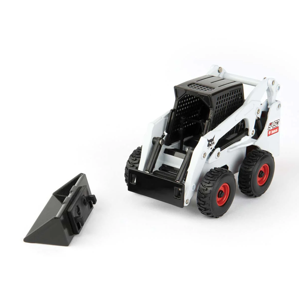 1/32 Peterbilt 579 Semi Truck with Lowboy Trailer & 2 Bobcat S450 Skid Loaders, ERTL Big Roads - Image 4