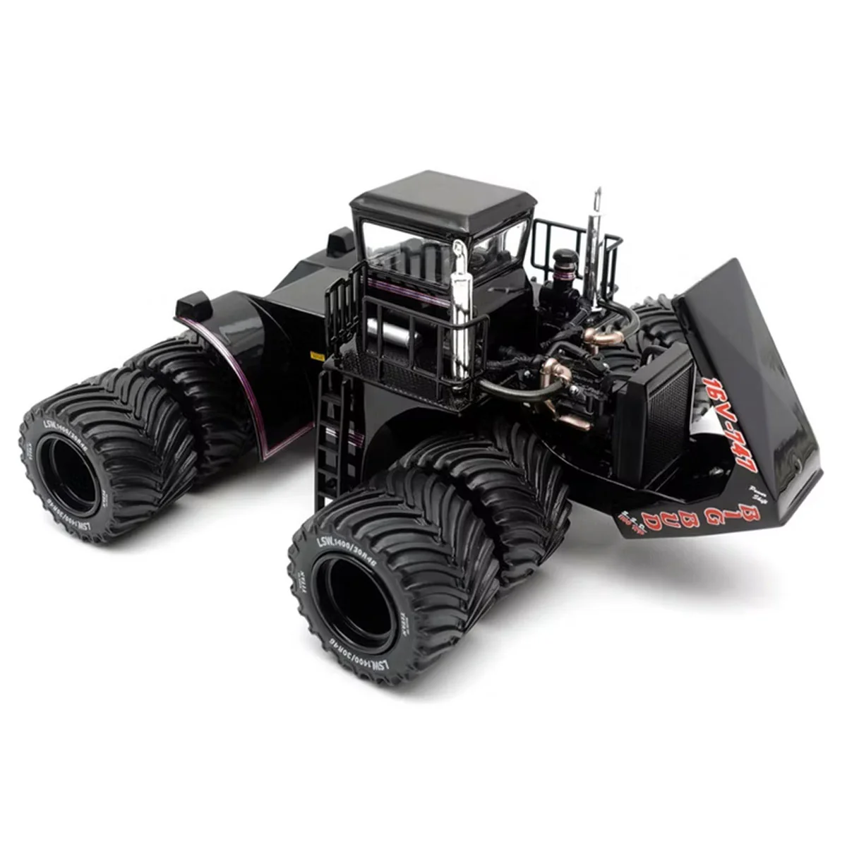 1/32 Black Big Bud 16V-747 4WD Tractor with Titan LSW Tires by First Gear - Image 5