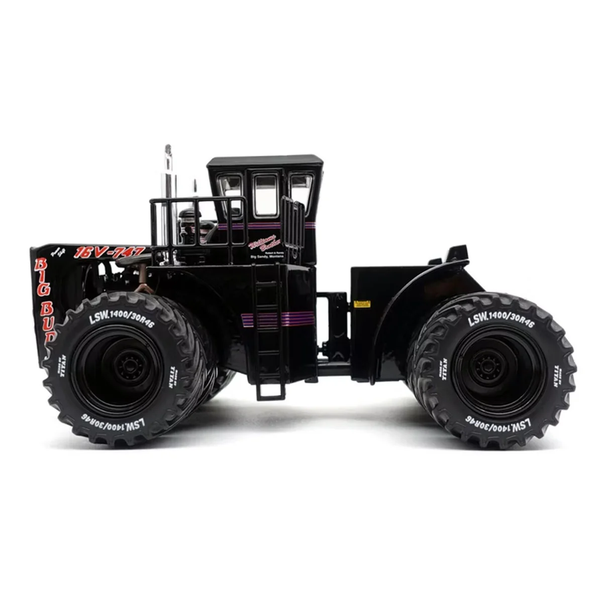 1/32 Black Big Bud 16V-747 4WD Tractor with Titan LSW Tires by First Gear - Image 8