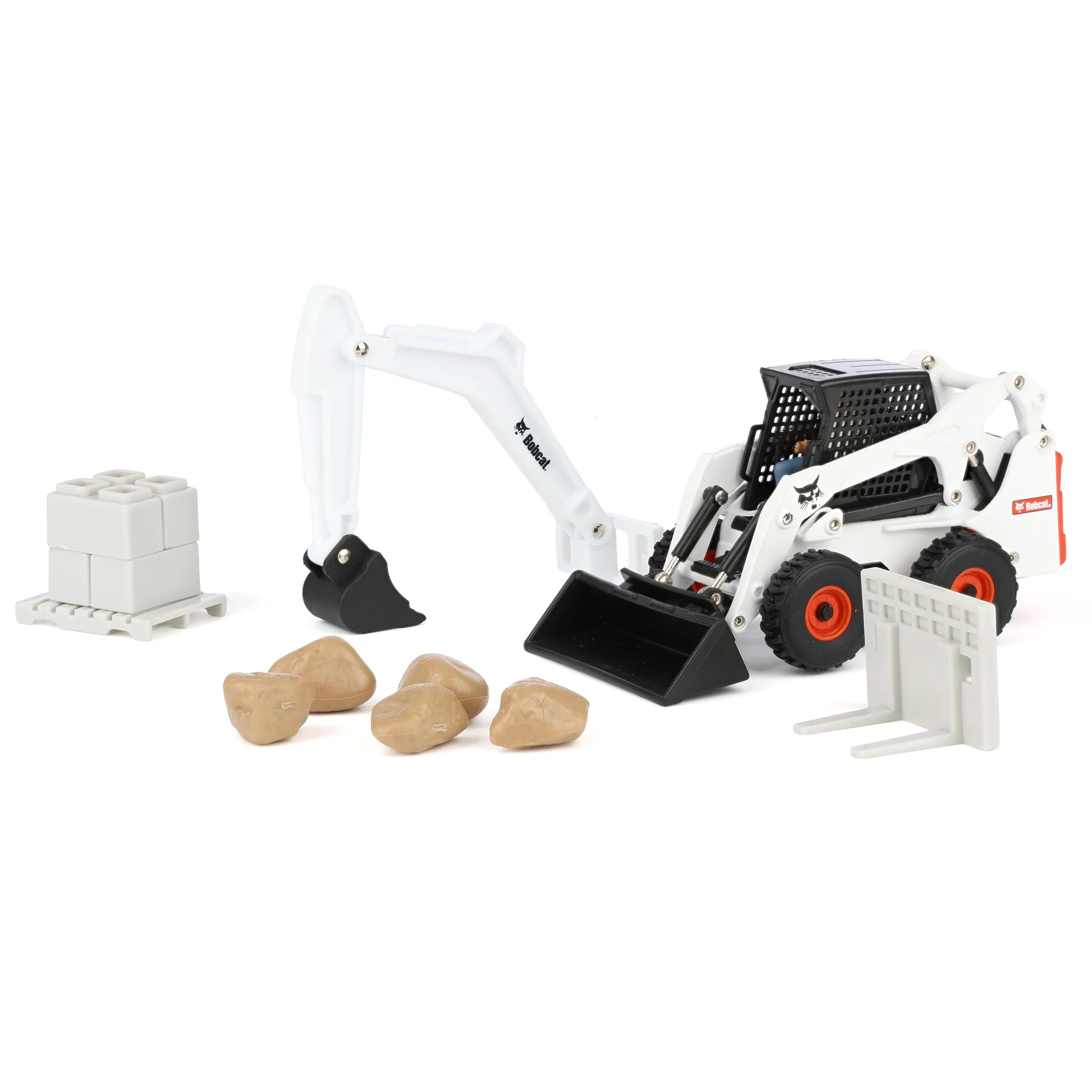 1/32 Bobcat Skid Steer Construction Play Set with 20 Pieces by ERTL