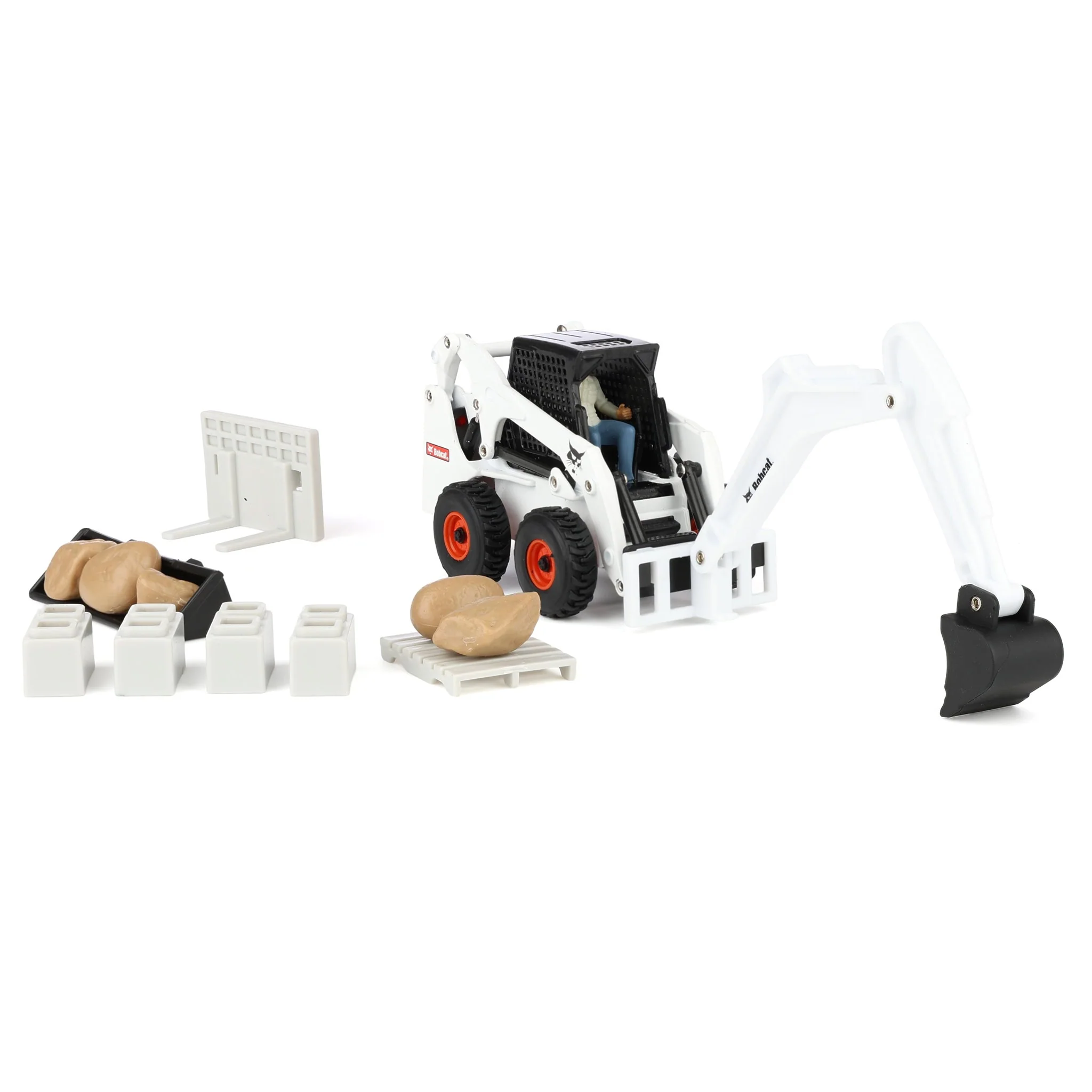 1/32 Bobcat Skid Steer Construction Play Set with 20 Pieces by ERTL - Image 2