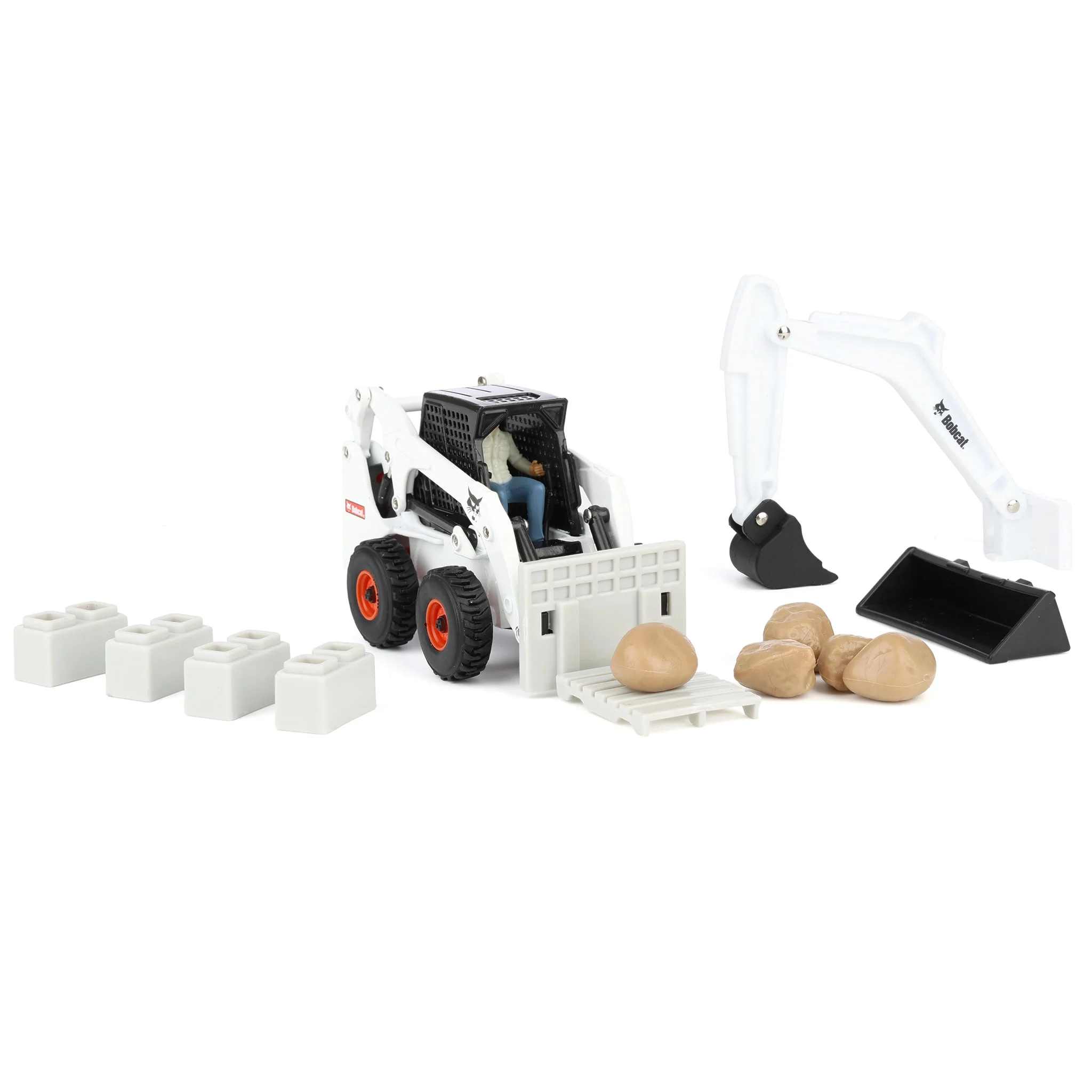 1/32 Bobcat Skid Steer Construction Play Set with 20 Pieces by ERTL - Image 6