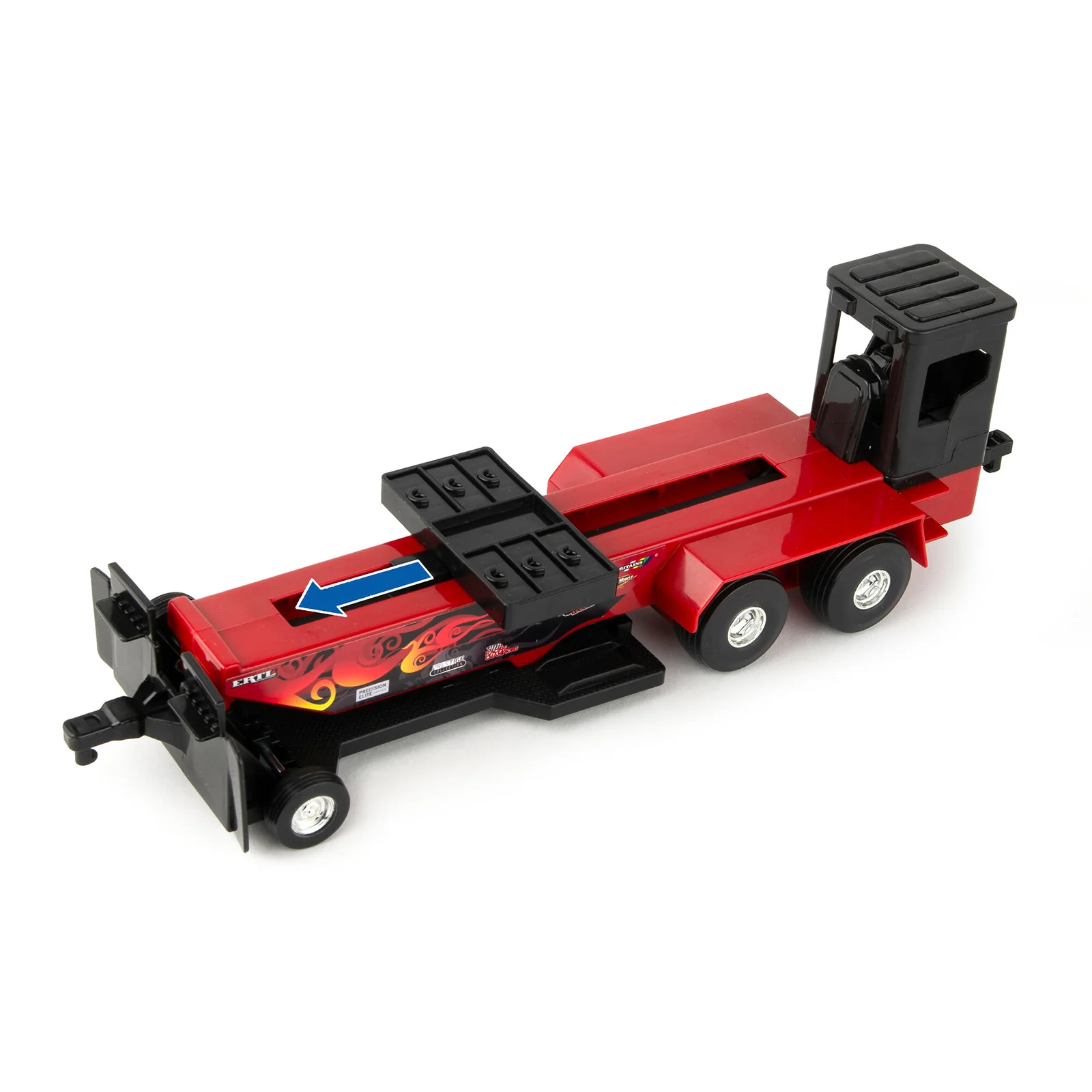 1/32 Case IH "Hot Shot" Pullback Pulling Tractor with Sled - Image 2
