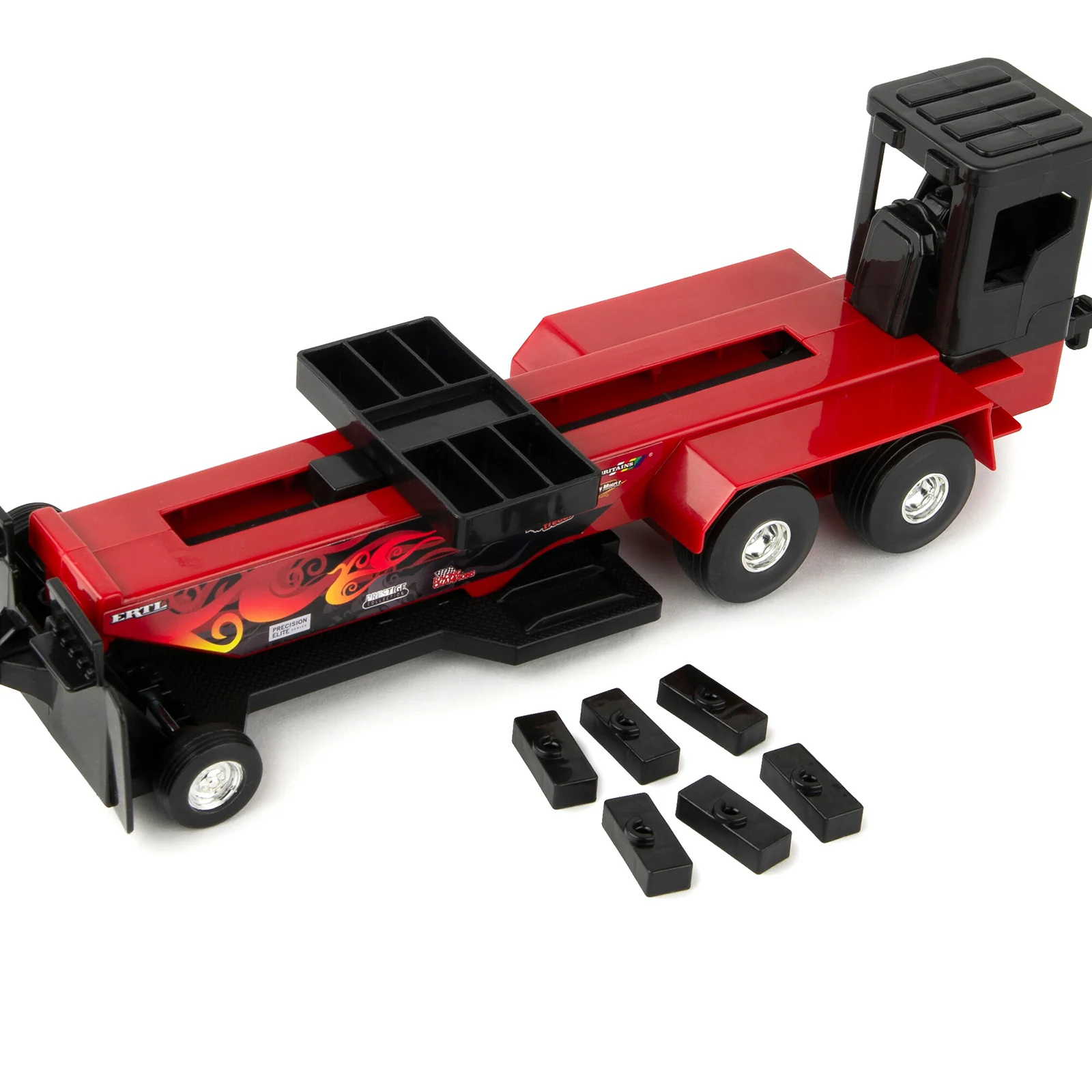 1/32 Case IH "Hot Shot" Pullback Pulling Tractor with Sled - Image 3