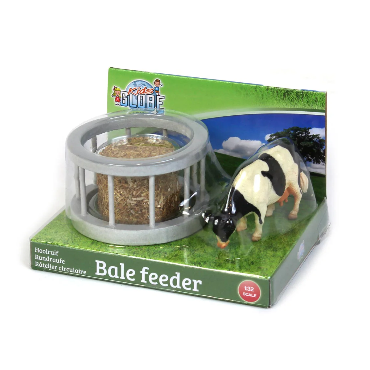 1/32 Cattle Feeder Set with Cow and Bale - Image 2