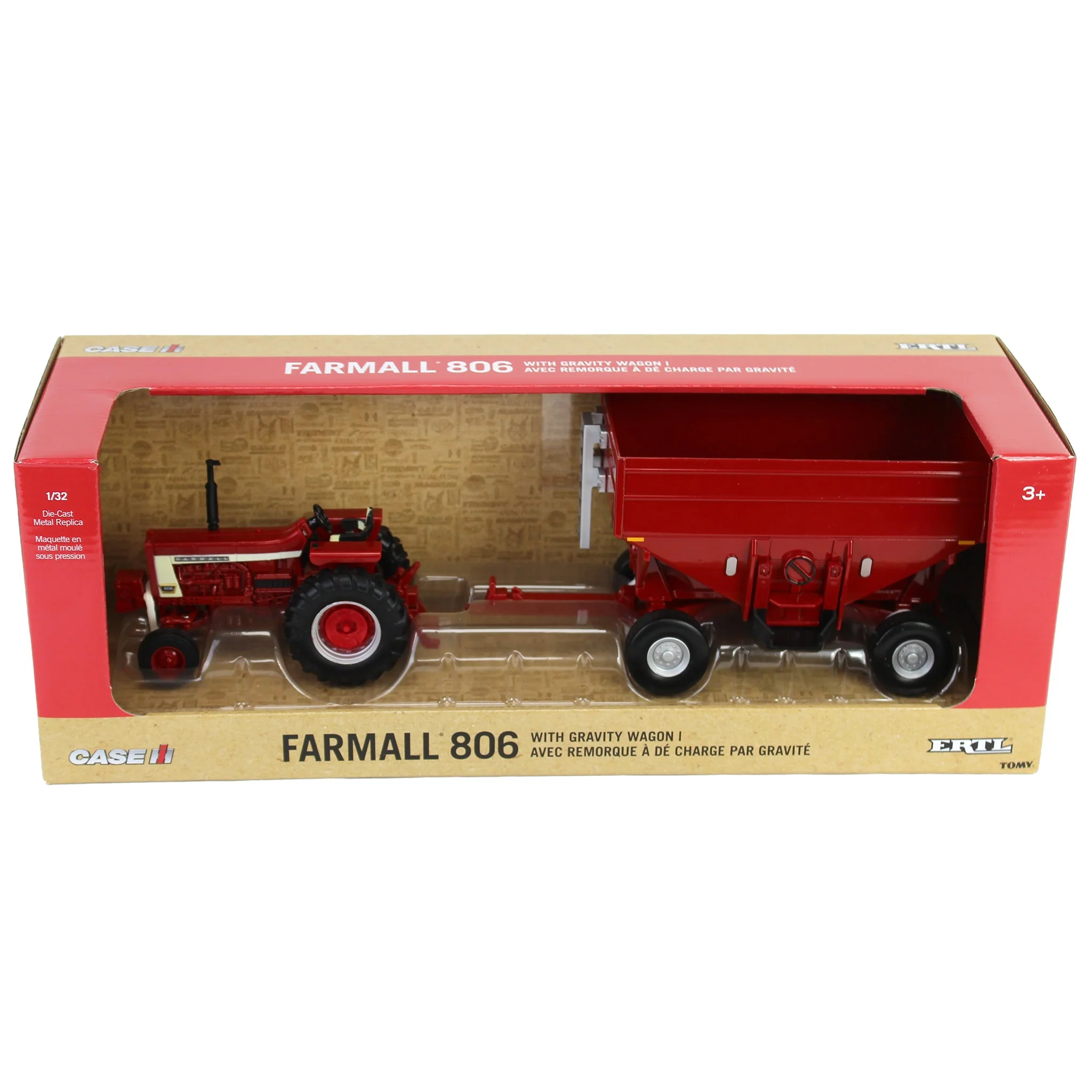 1/32 Farmall 806 Tractor with Gravity Wagon by ERTL - Image 6