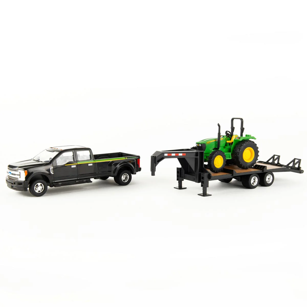 1/32 Ford F-350 Dually Pickup Truck with Gooseneck Trailer & John Deere 5075E Tractor by ERTL - Image 6