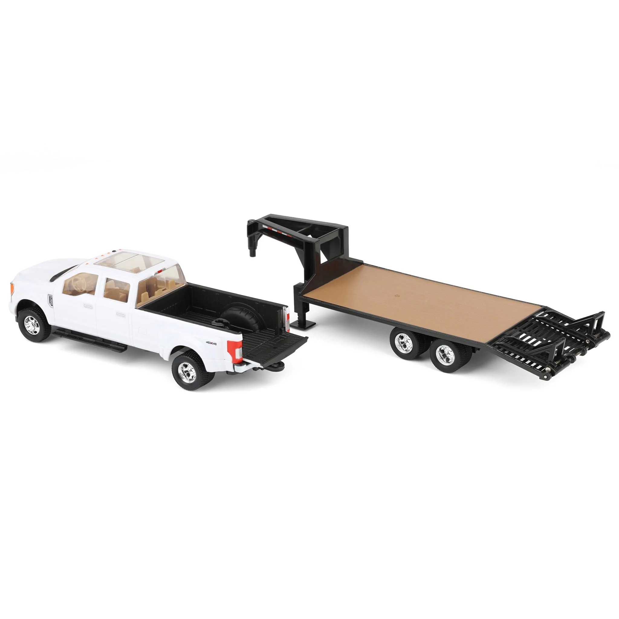 1/32 Ford F-350 Dually Pickup Truck with Gooseneck Trailer & 10 Bales by ERTL - Image 6