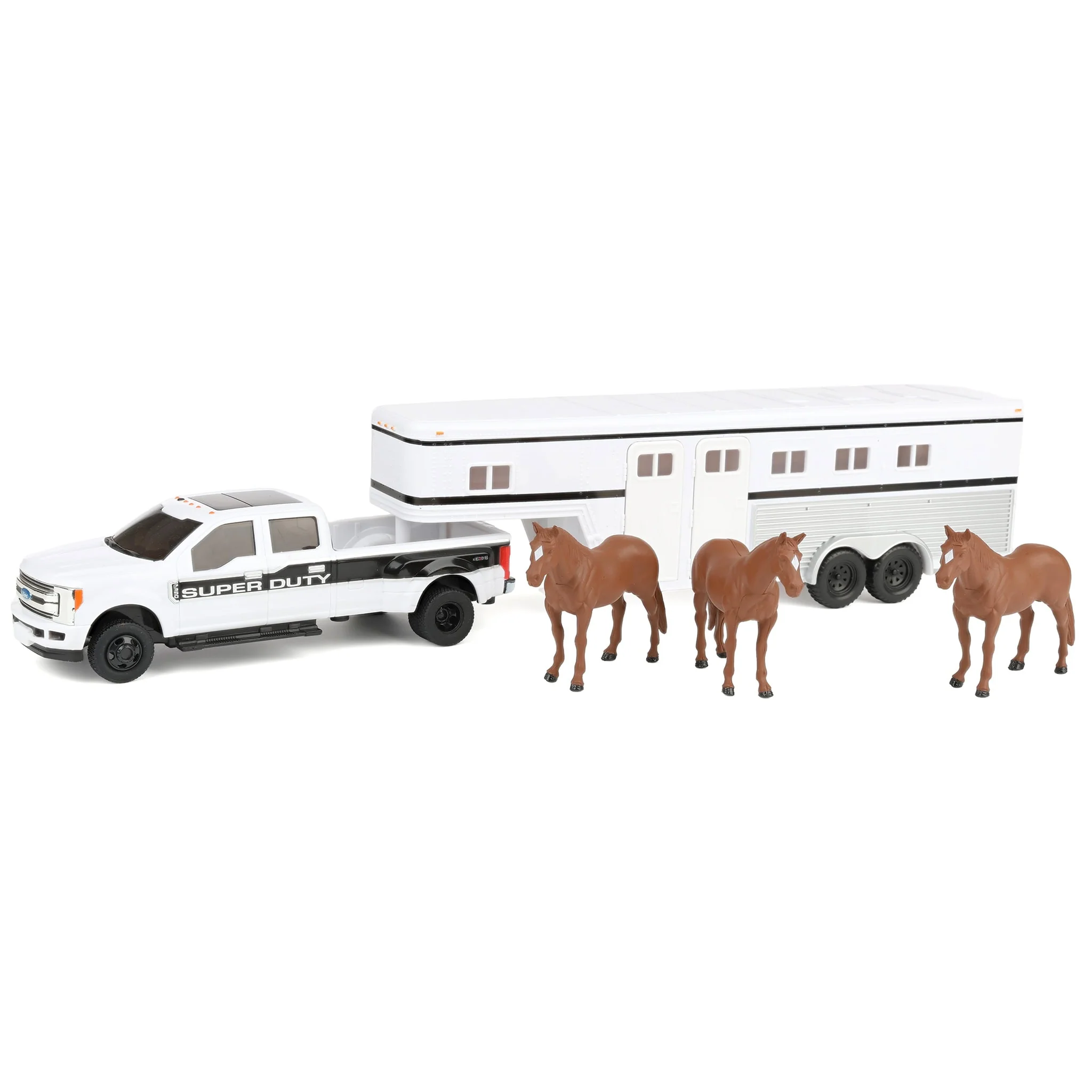 1/32 Ford F-350 Super Duty Pickup Truck with Gooseneck Horse Trailer & Horses by ERTL