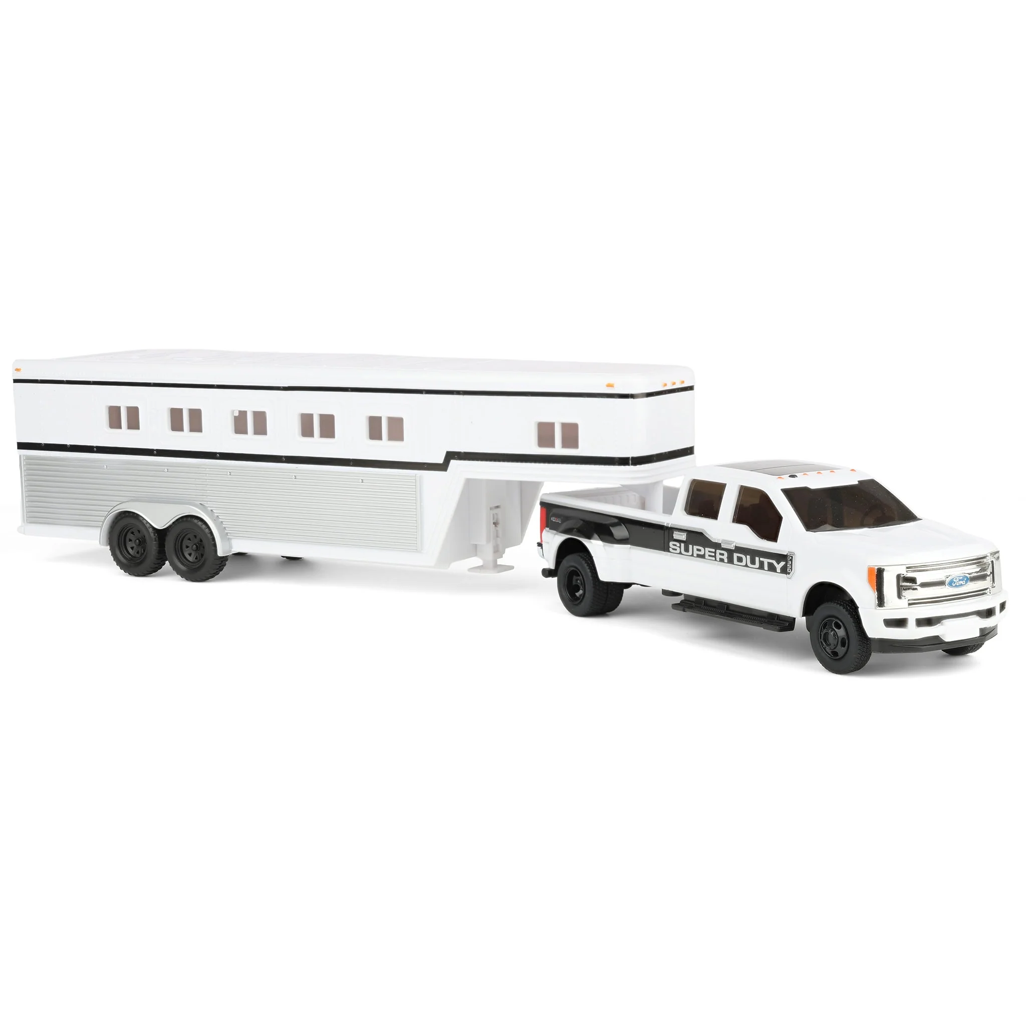 1/32 Ford F-350 Super Duty Pickup Truck with Gooseneck Horse Trailer & Horses by ERTL - Image 2