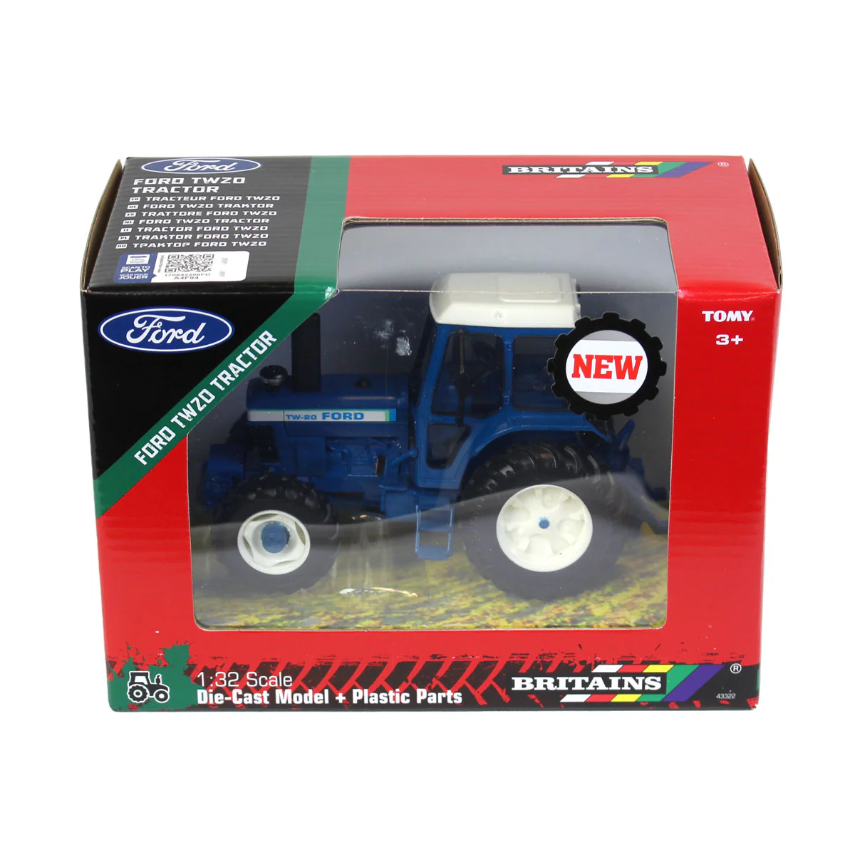 1/32 Ford TW-20 Tractor with Cab & MFD by Britains - Image 6