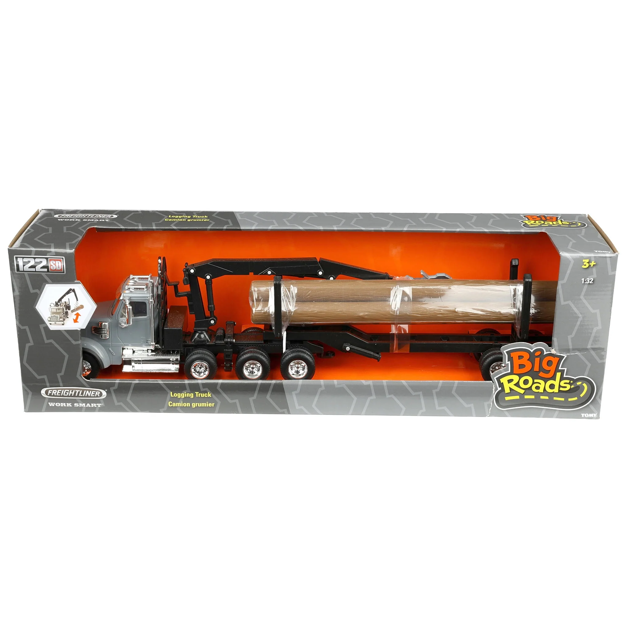 1/32 Freightliner 122SD Logging Truck with 3 Logs by ERTL - Image 7
