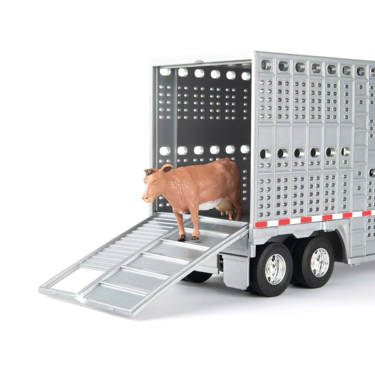 1/32 Freightliner 122SD Semi Truck with Livestock Trailer & Cattle by ERTL - Image 2