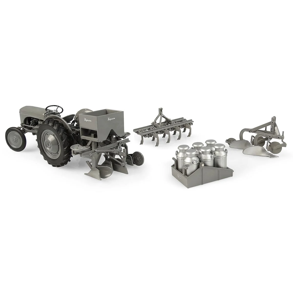 1/32 High Detail Ferguson 4 Piece Accessory Set, Includes Tiller, Planter, Milk Cans/Transporter and Plow - Image 2