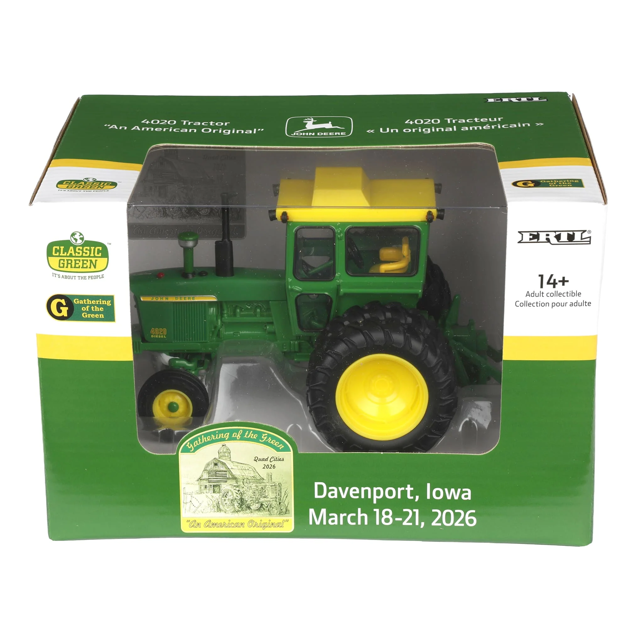 1/32 John Deere 4020 Tractor with Cab & Rear Duals by ERTL, 2026 Gathering of the Green - Image 6