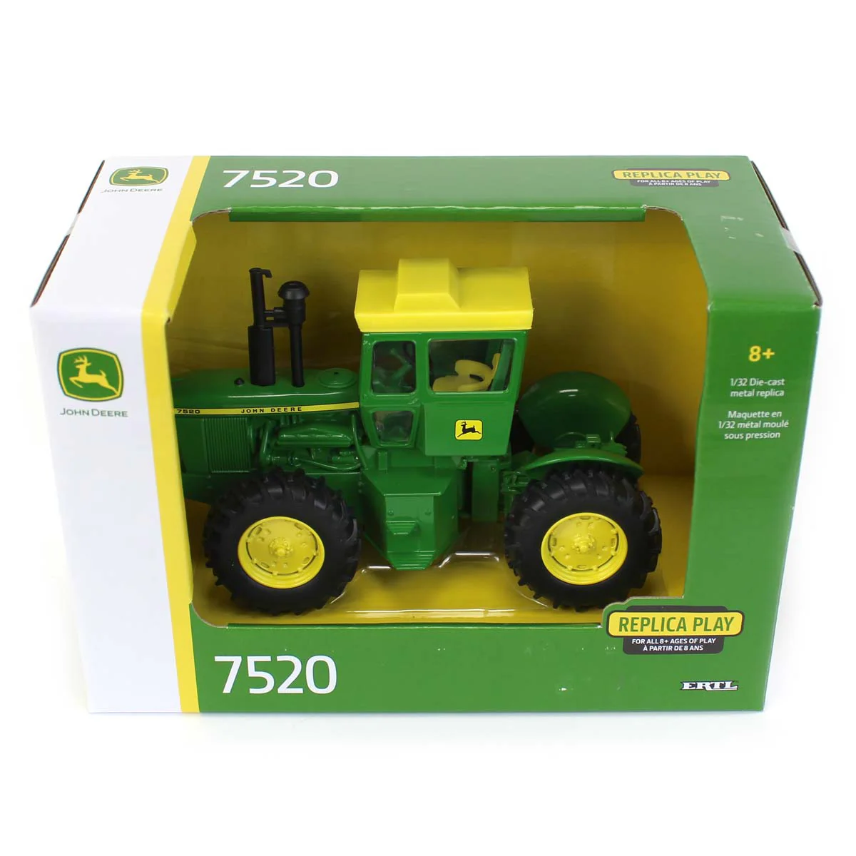 1/32 John Deere 7520 4WD Tractor with Long Hood Stripe & Rear Fenders by ERTL - Image 6