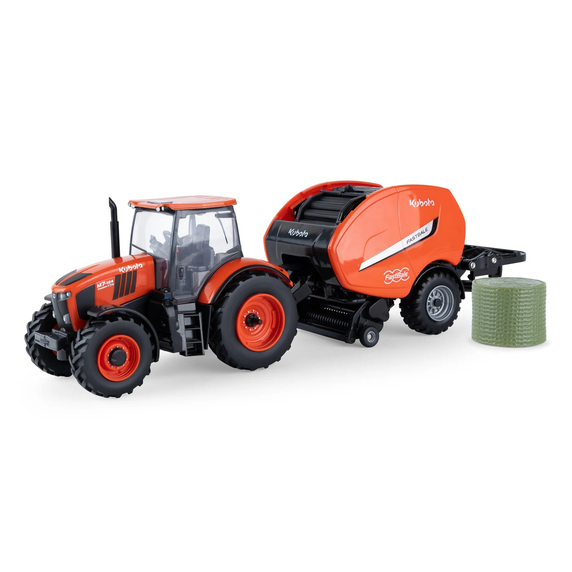 1/32 Kubota M7-134 Tractor with Kubota FastBale Round Baler & Bale by ERTL
