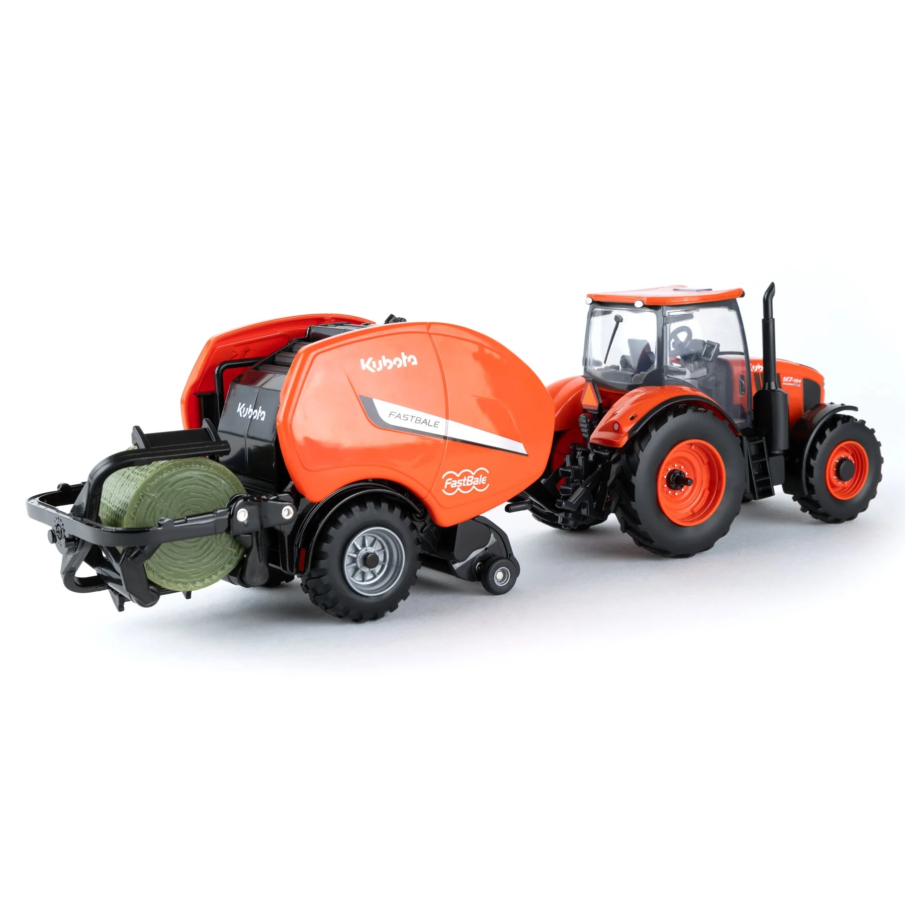 1/32 Kubota M7-134 Tractor with Kubota FastBale Round Baler & Bale by ERTL - Image 3