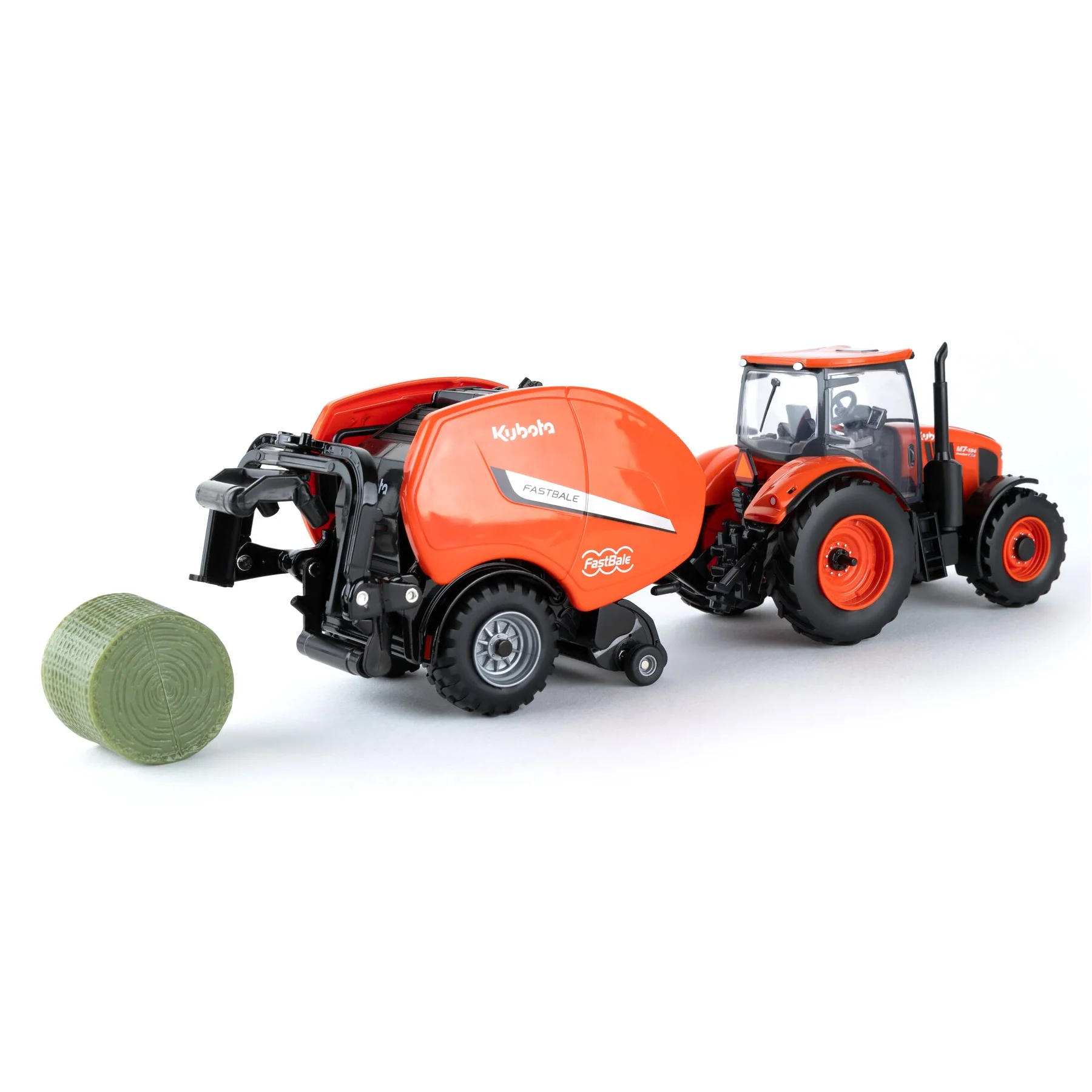1/32 Kubota M7-134 Tractor with Kubota FastBale Round Baler & Bale by ERTL - Image 4