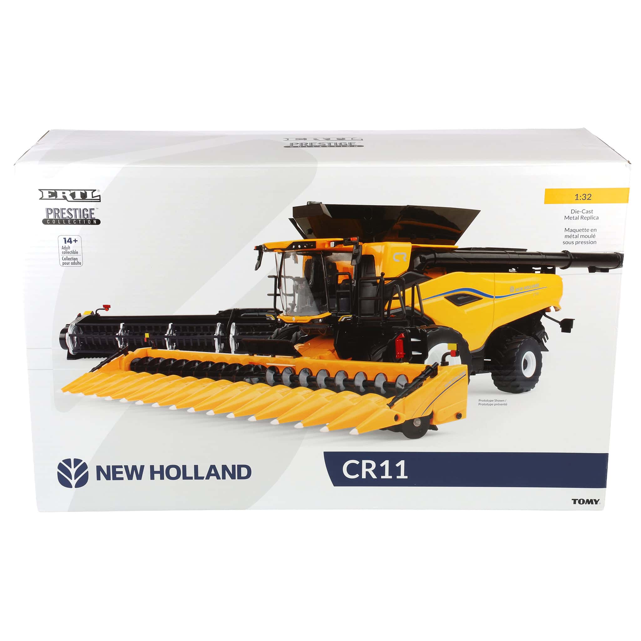 1/32 New Holland CR11 Combine with Draper & Corn Heads, ERTL Prestige Collection - Image 10