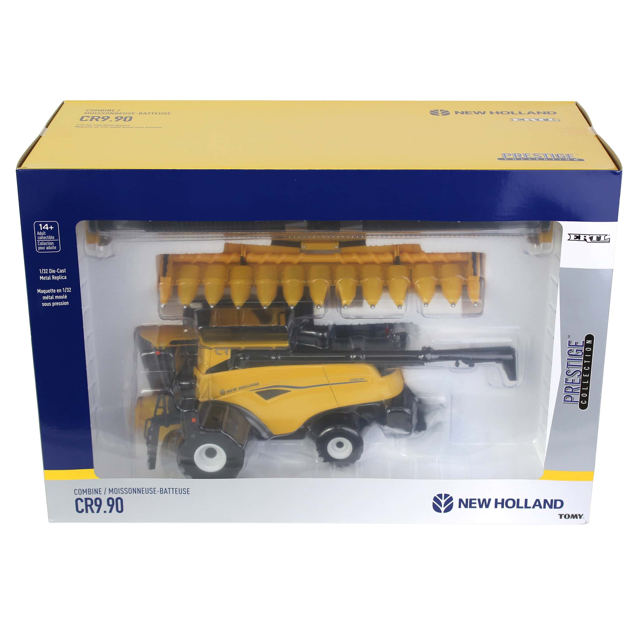 1/32 New Holland CR9.90 Combine with Corn Head & Grain Head, ERTL Prestige Collection - Image 9