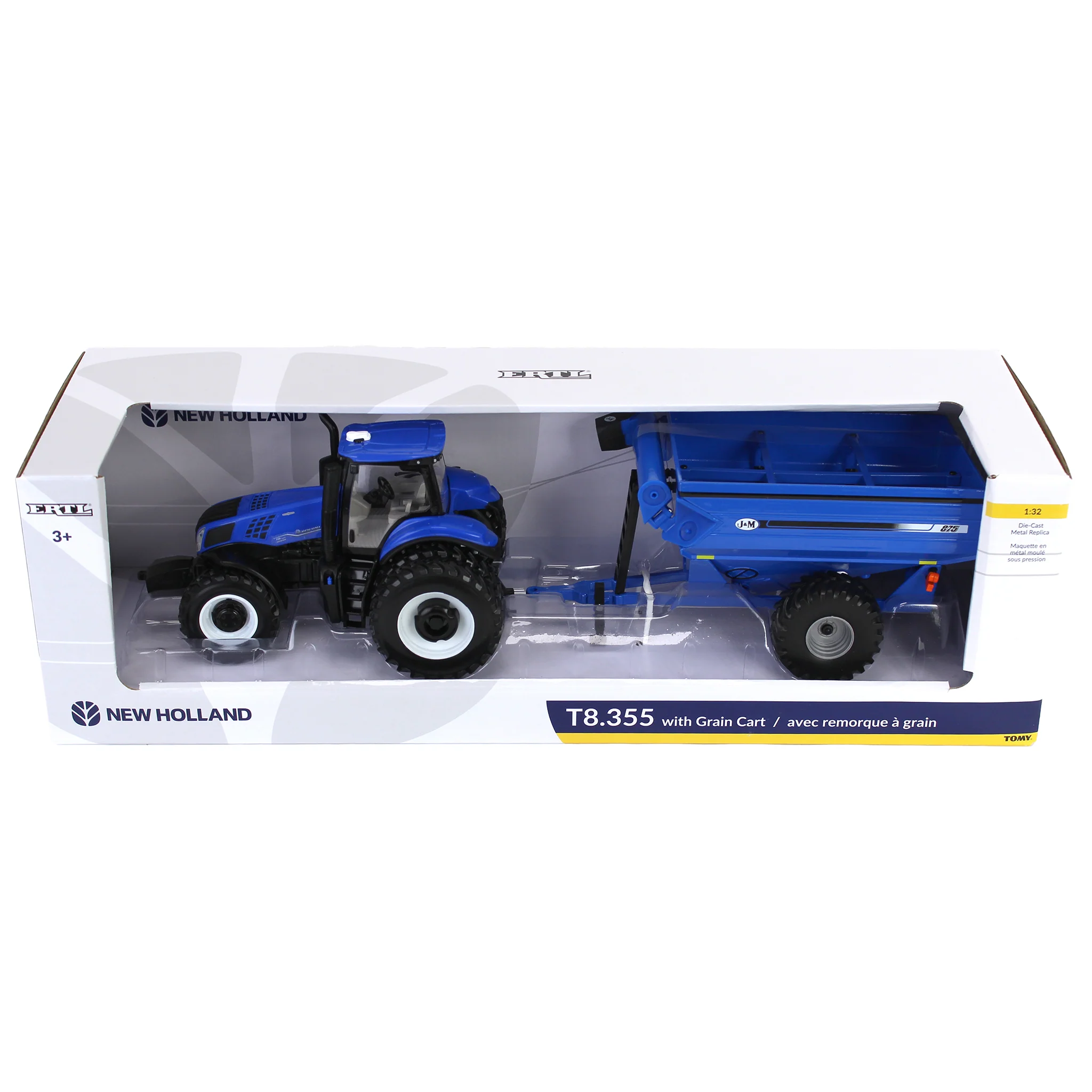 1/32 New Holland Genesis T8.355 Tractor with J&M Grain Cart - Image 6