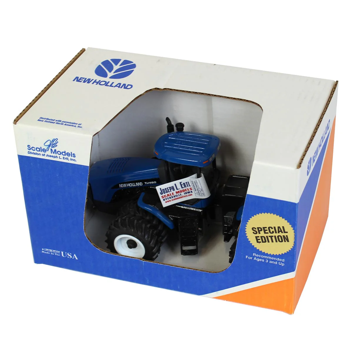 1/32 New Holland TJ450 4WD Tractor with Duals by ERTL, 2001 St. Louis, MO Trade Fair Limited Edition
