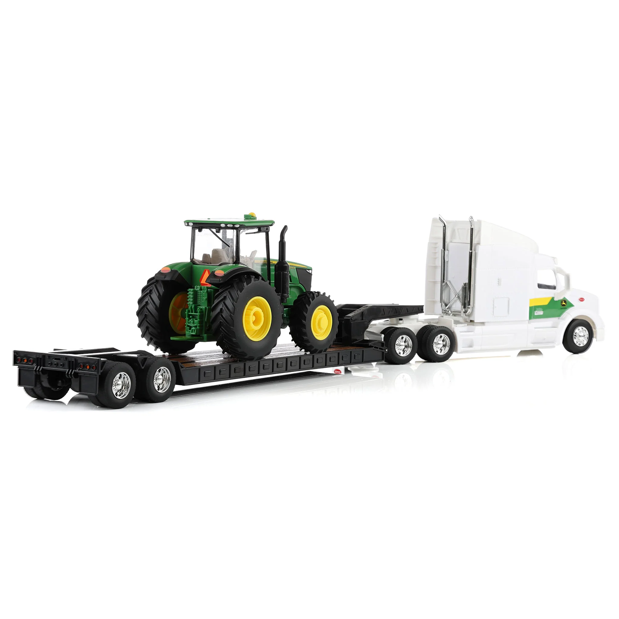 1/32 Peterbilt 579 Semi Truck with Lowboy Trailer & John Deere 7290R Tractor by ERTL - Image 3