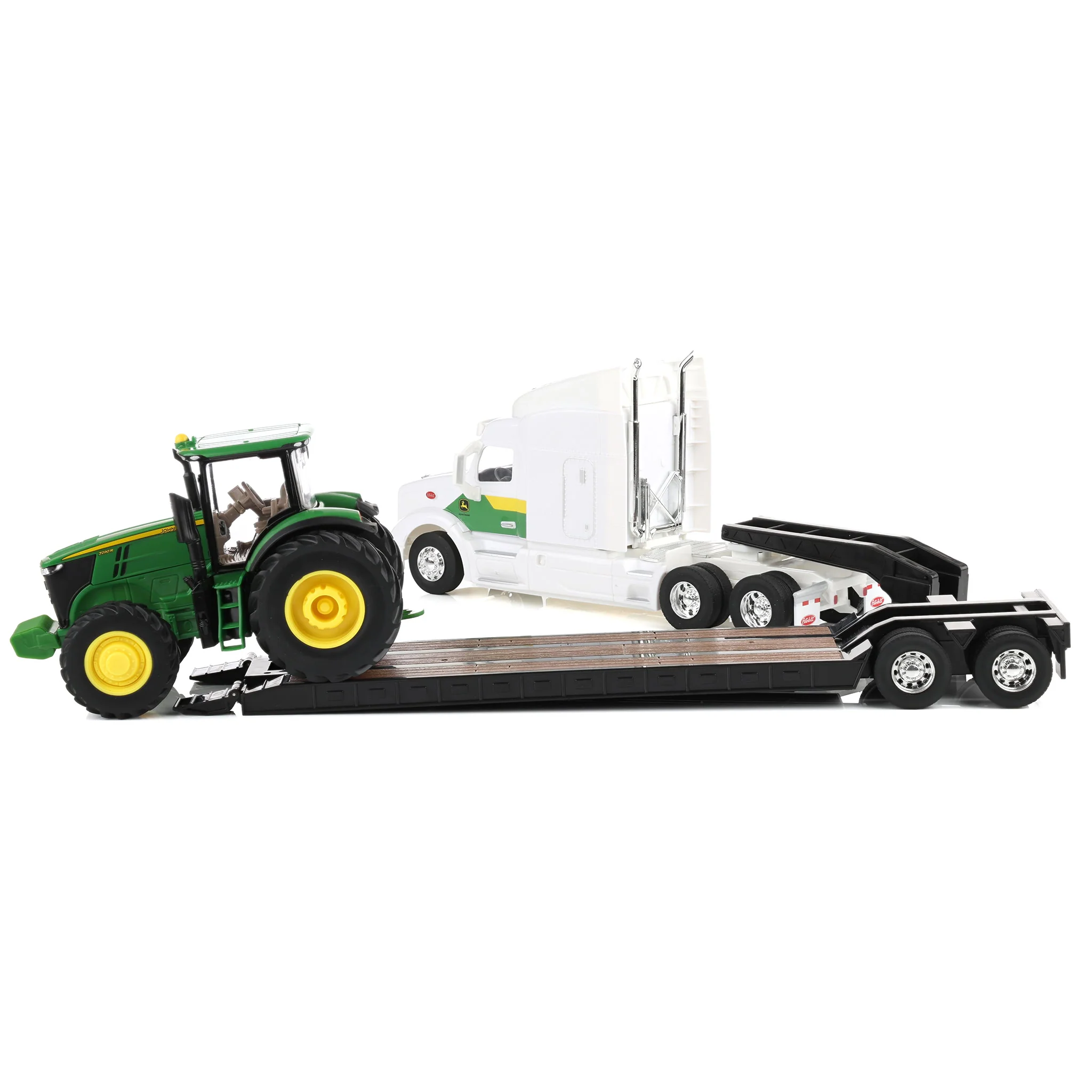 1/32 Peterbilt 579 Semi Truck with Lowboy Trailer & John Deere 7290R Tractor by ERTL - Image 4