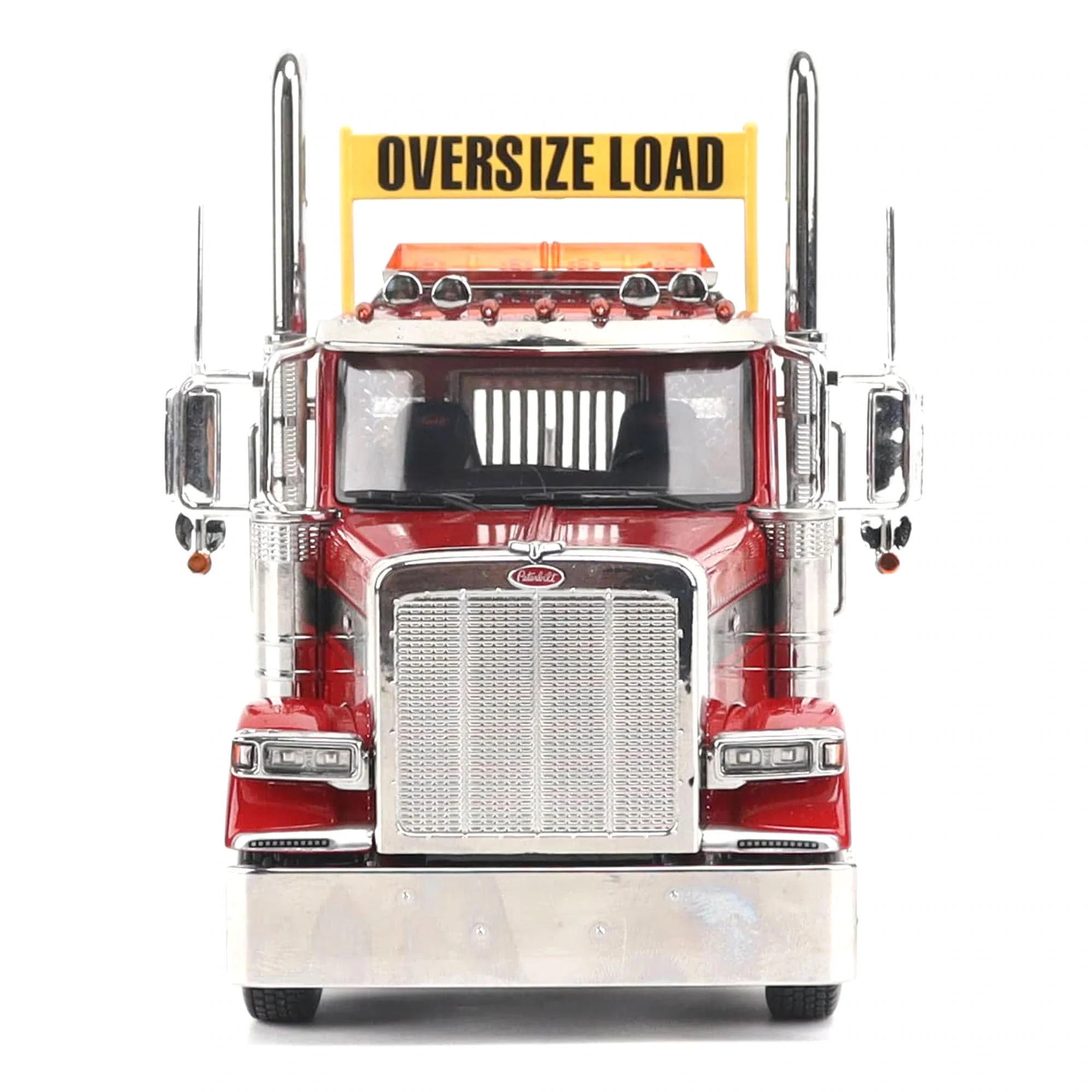 1/32 Peterbilt 589 Tandem-Axle Truck with Day Cab by Diecast Masters, Legendary Red Oversize Load - Image 2