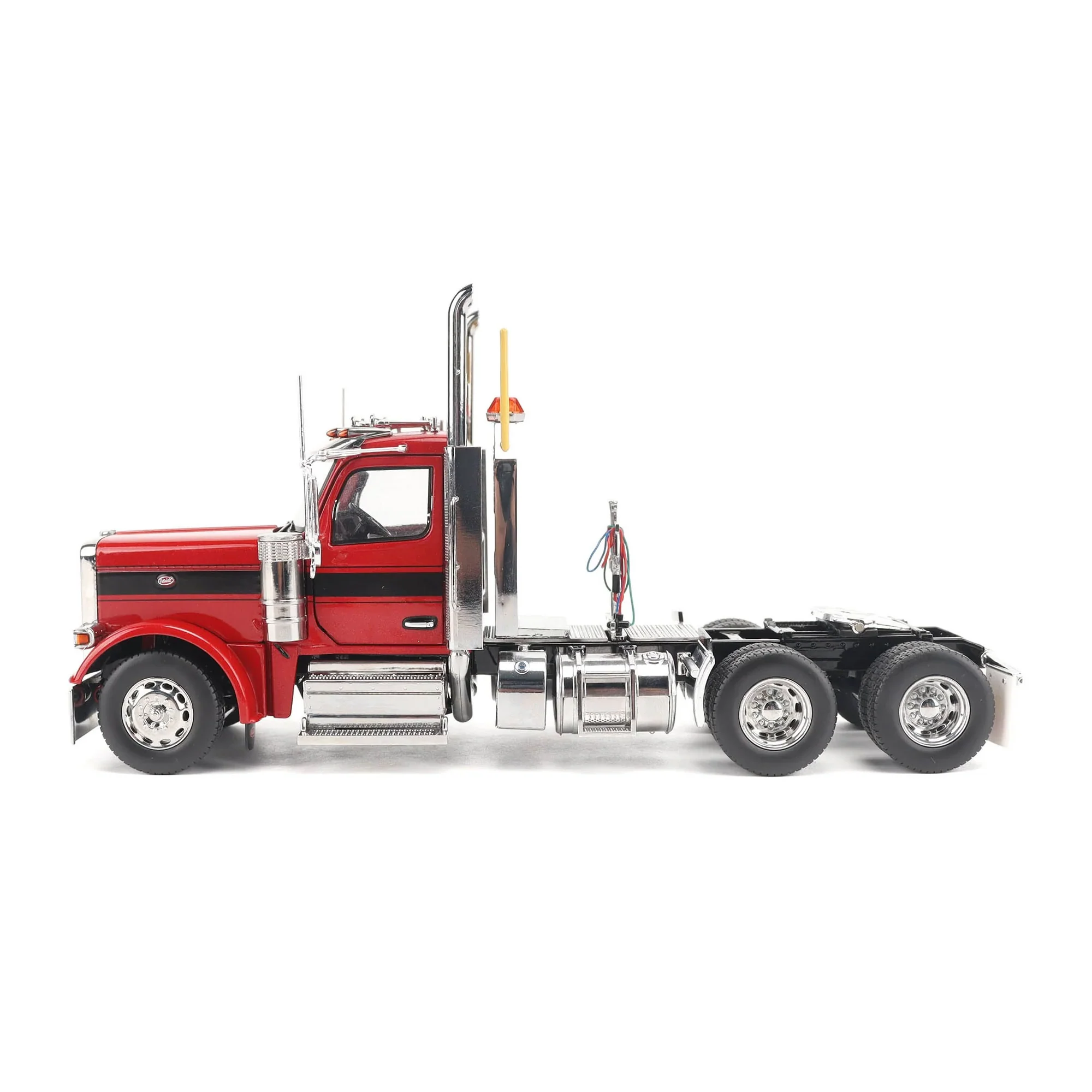 1/32 Peterbilt 589 Tandem-Axle Truck with Day Cab by Diecast Masters, Legendary Red Oversize Load - Image 3