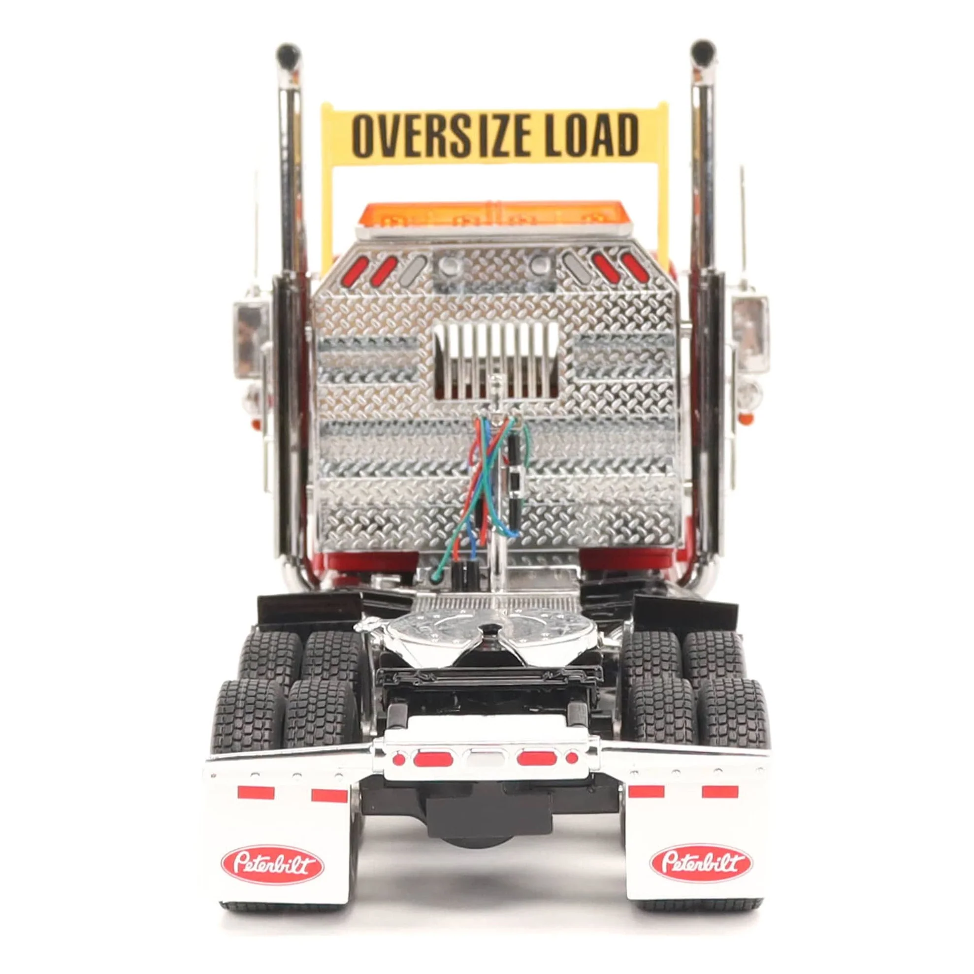 1/32 Peterbilt 589 Tandem-Axle Truck with Day Cab by Diecast Masters, Legendary Red Oversize Load - Image 5