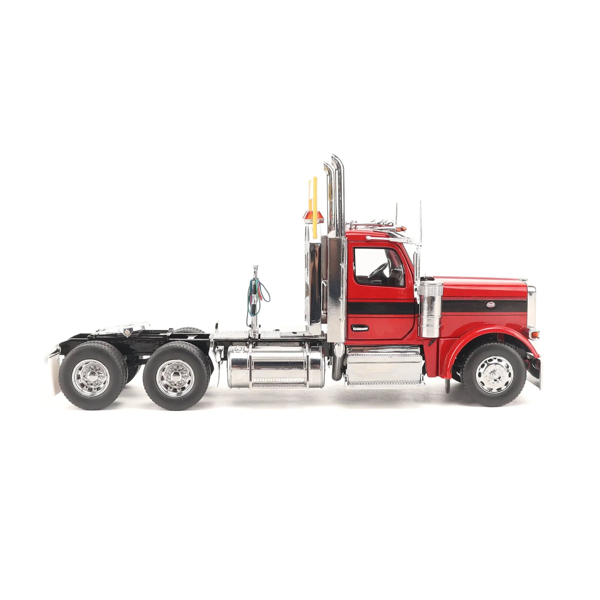 1/32 Peterbilt 589 Tandem-Axle Truck with Day Cab by Diecast Masters, Legendary Red Oversize Load - Image 7