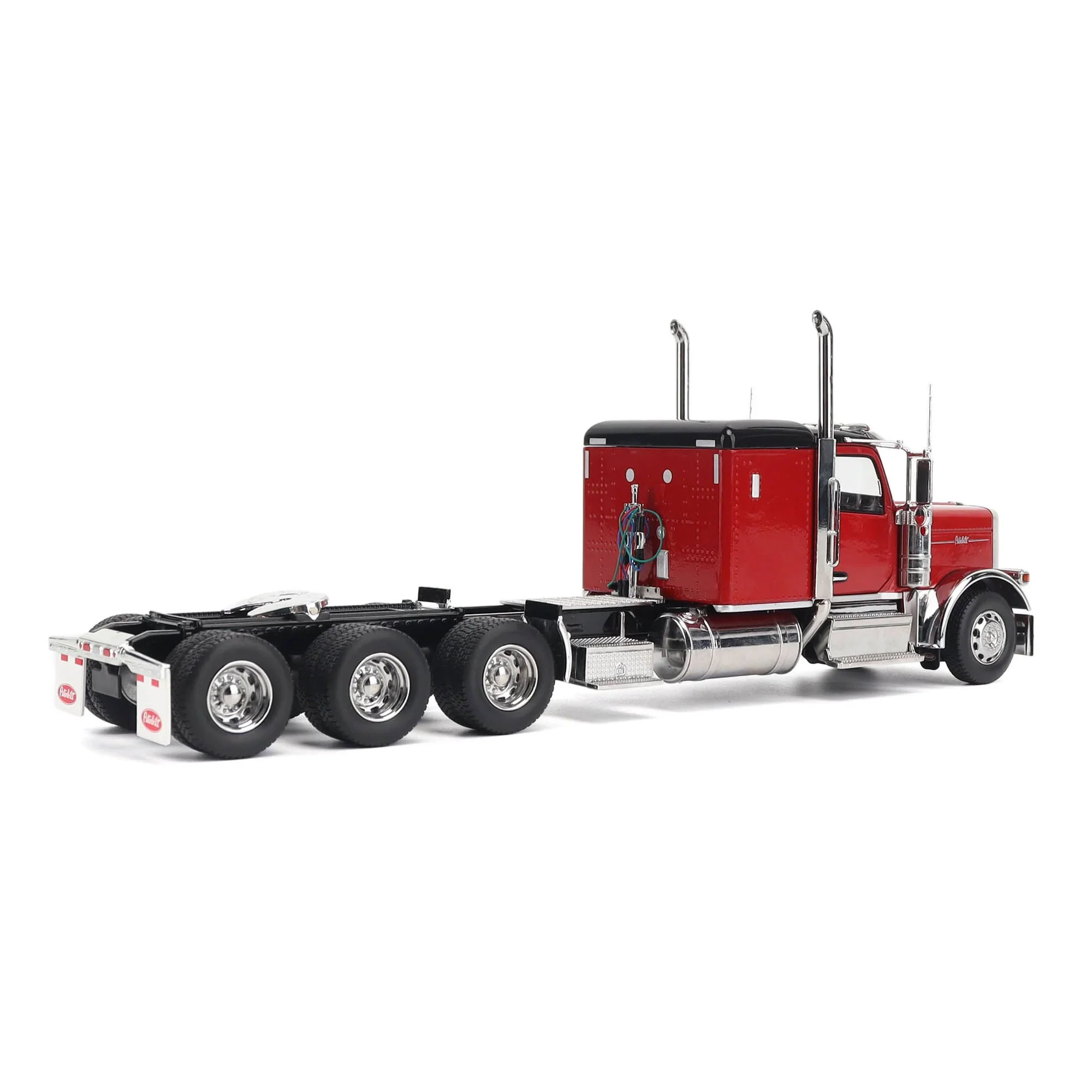 1/32 Peterbilt 589 Tridem-Axle Truck with 58in Sleeper by Diecast Masters, Legendary Red - Image 6