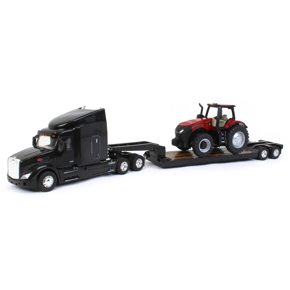 1/32 Peterbilt 579 Semi Truck with Lowboy Trailer & Case IH AFS Connect Magnum 380 Tractor by ERTL