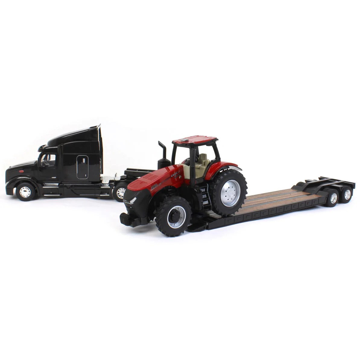 1/32 Peterbilt 579 Semi Truck with Lowboy Trailer & Case IH AFS Connect Magnum 380 Tractor by ERTL - Image 3