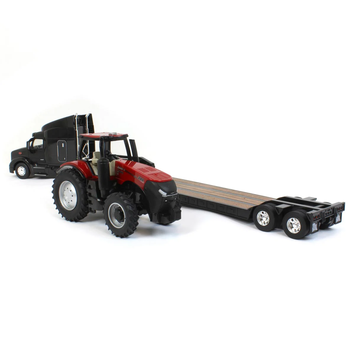 1/32 Peterbilt 579 Semi Truck with Lowboy Trailer & Case IH AFS Connect Magnum 380 Tractor by ERTL - Image 4