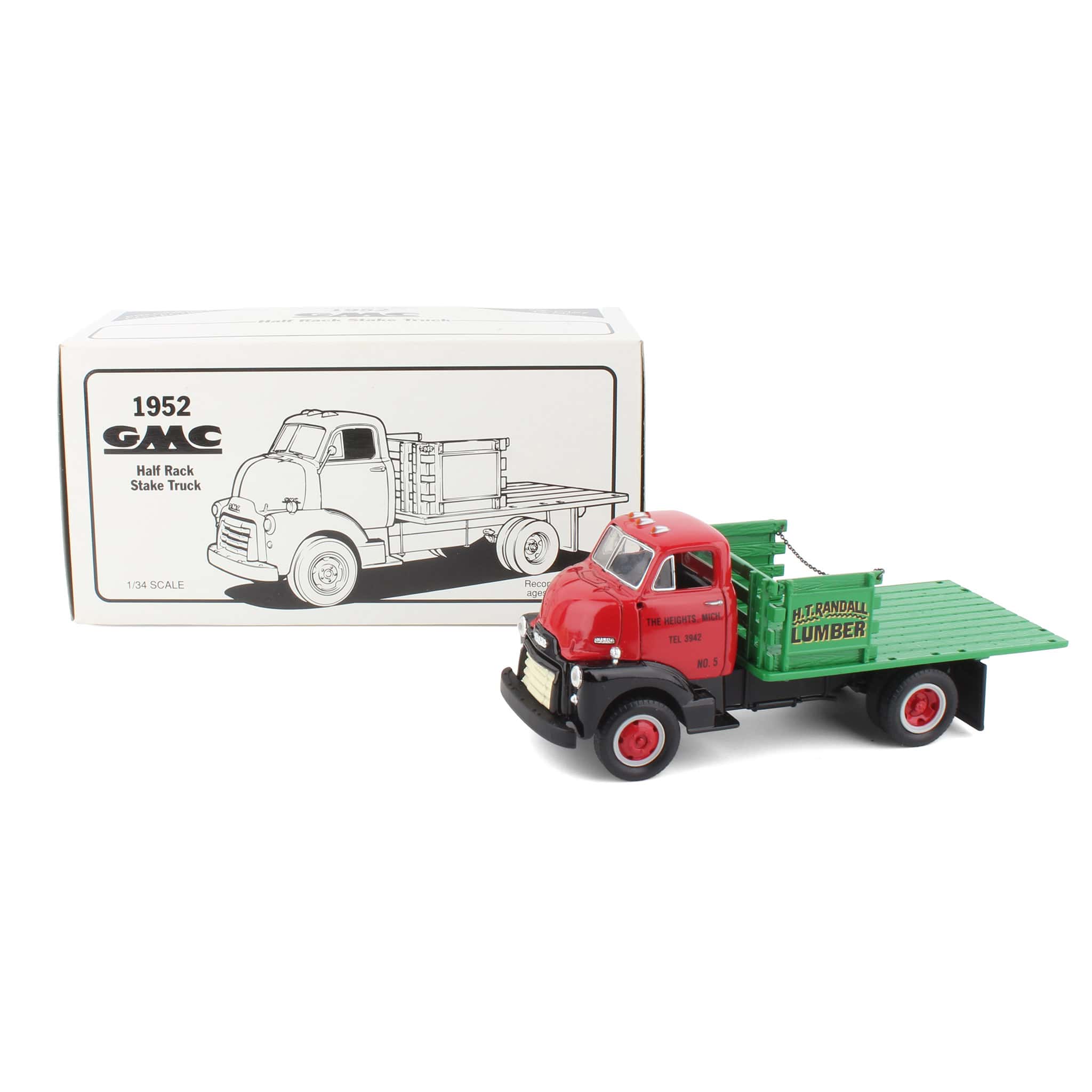 1/34 1952 H.T. Randall Lumber GMC Half Rack Stake Truck by First Gear