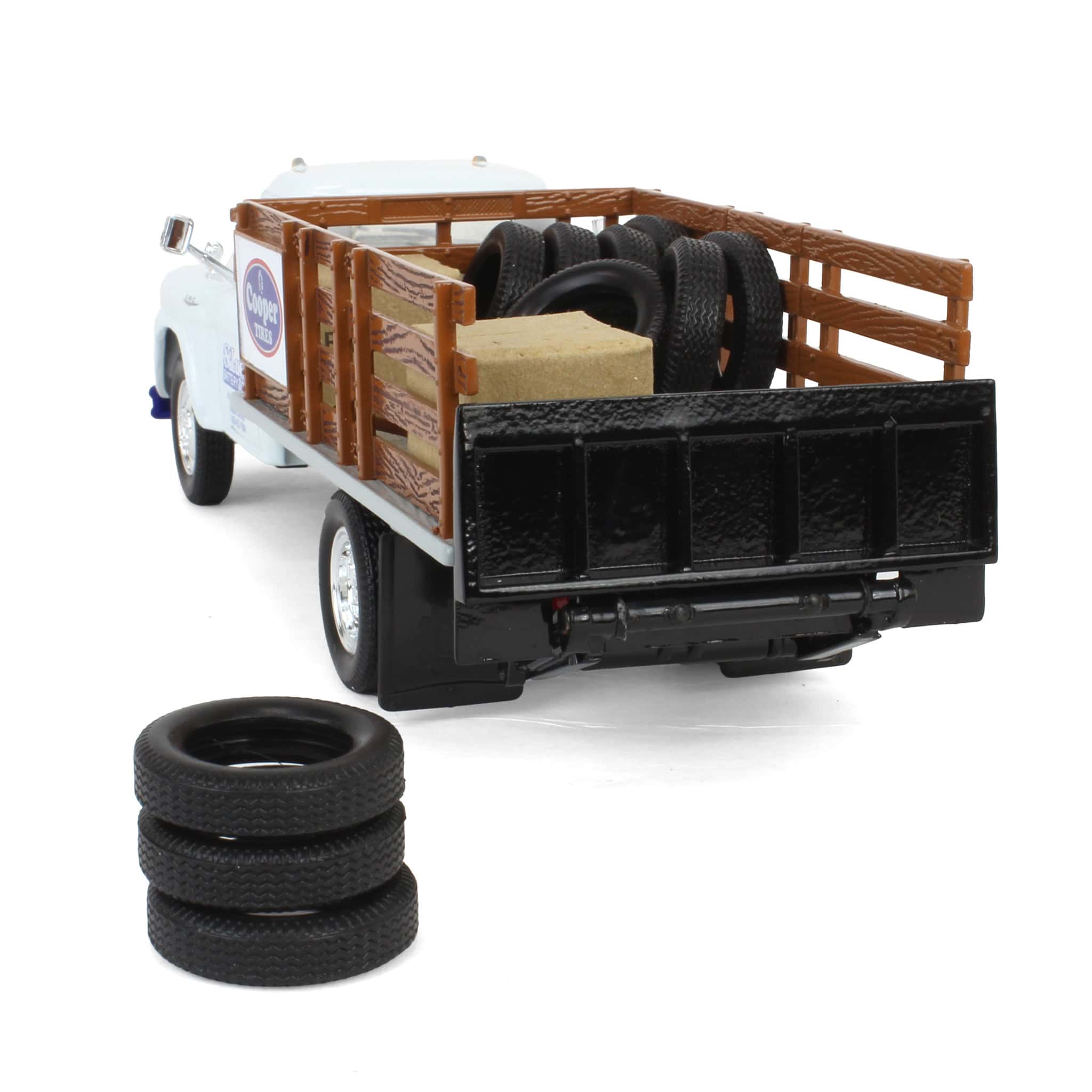 1/34 1958 GMC Stake Truck, Cooper Tires and St. Lucie Battery & Tire by First Gear - Image 5