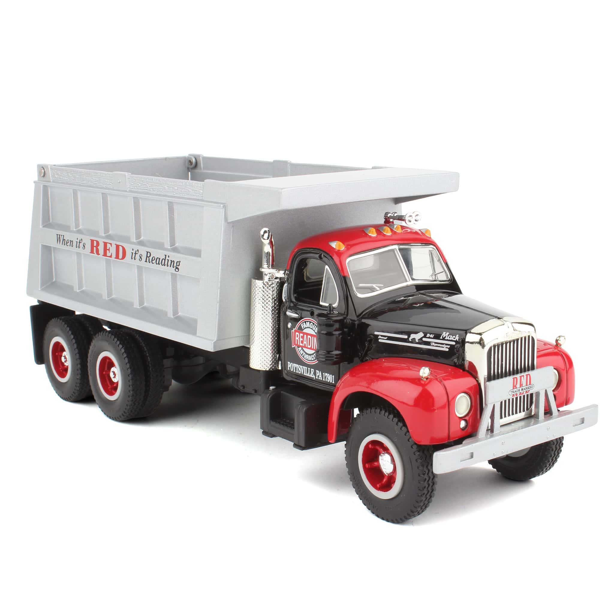 1/34 1960 Mack B-61 Dump Truck, Reading Anthracite by First Gear - Image 2